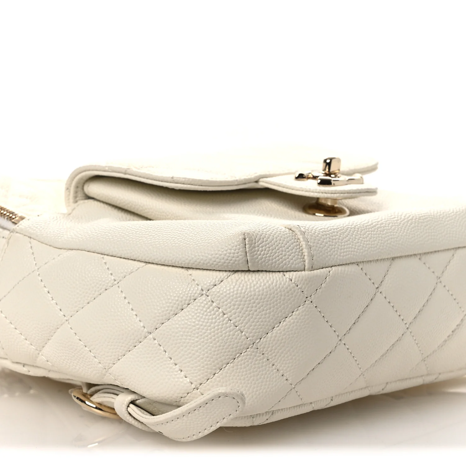 Caviar Quilted Small CC Day Backpack White