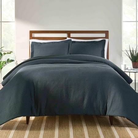 Better Homes & Gardens 3-Piece Grey Waffle Comforter Set, Adult Full/Queen, Size: FL/QN