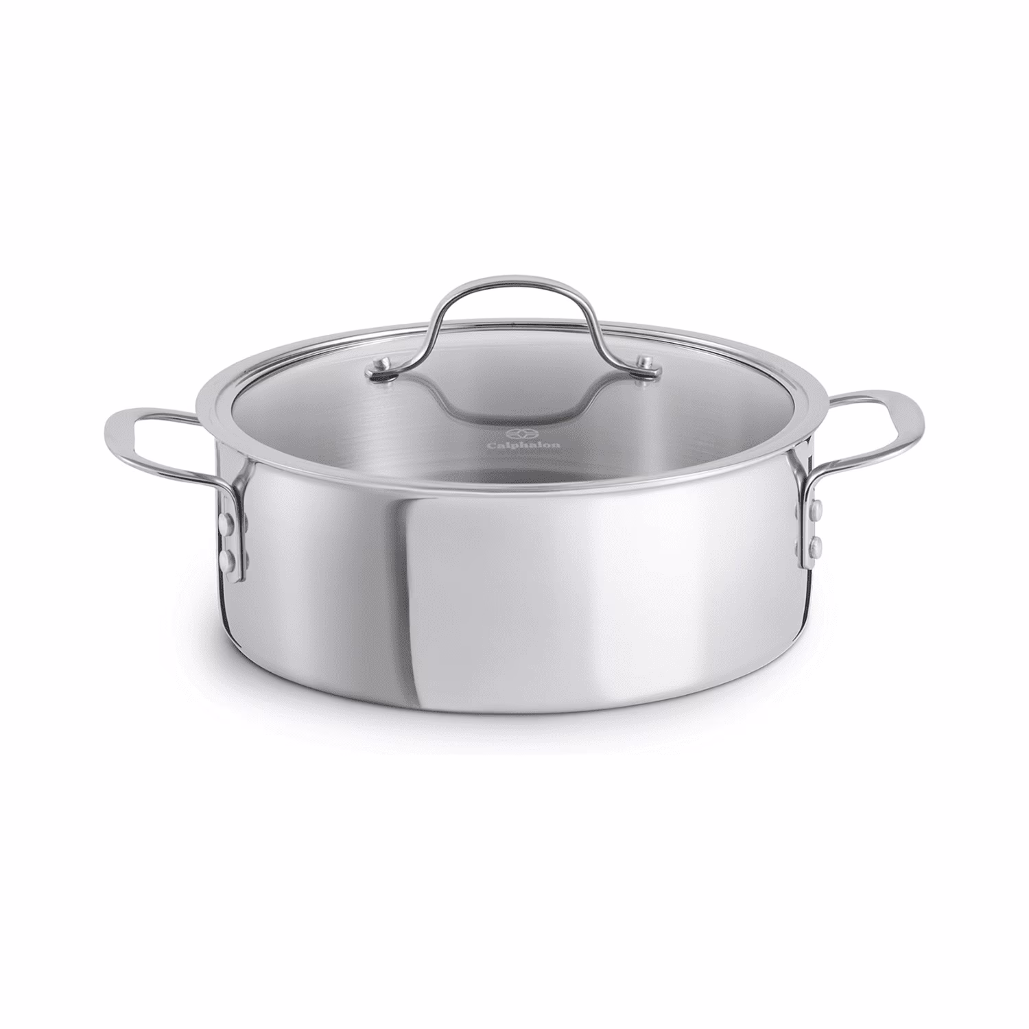 Calphalon Tri - Ply Stainless Steel Dutch Oven with Cover, 5 QT