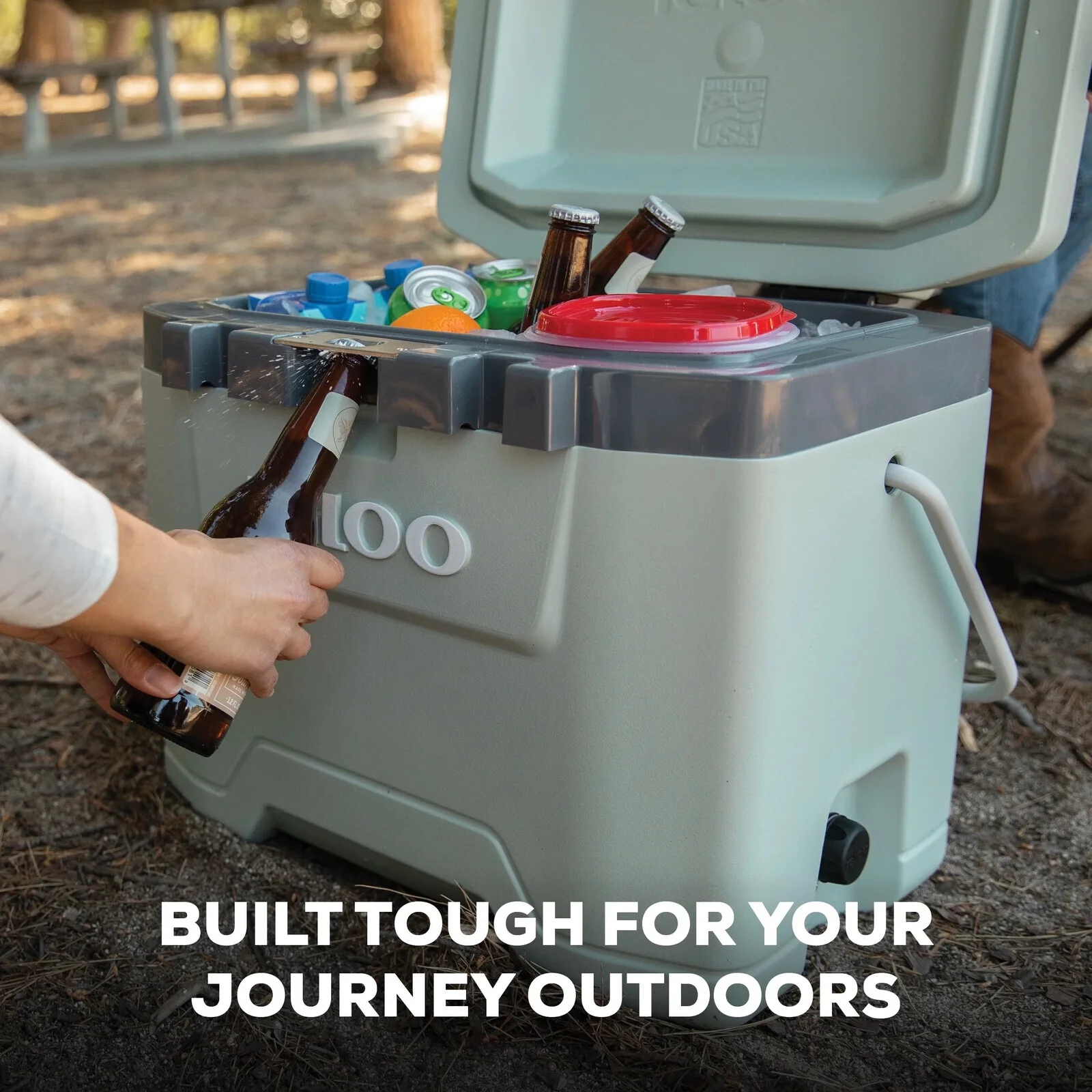 25 QT Overland Ice Chest Cooler, Green - Image 7