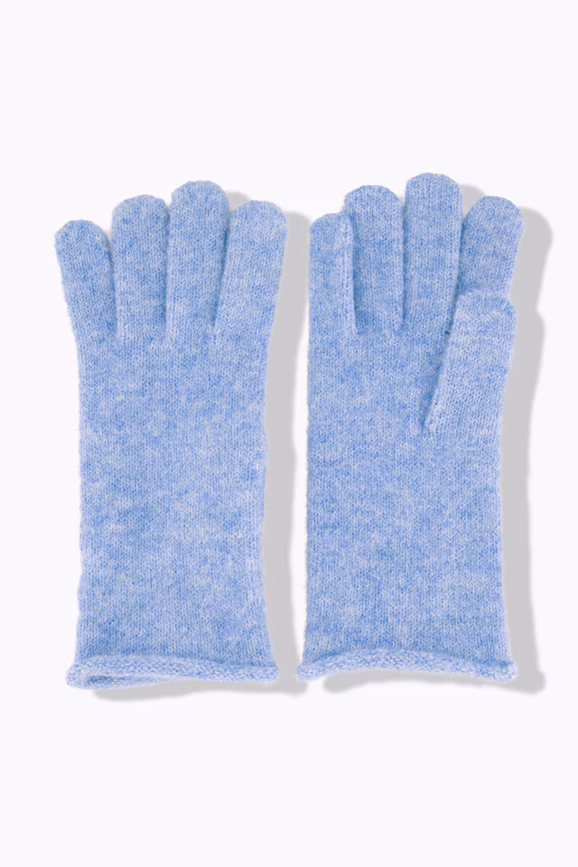 Knit Rolled Edge Gloves