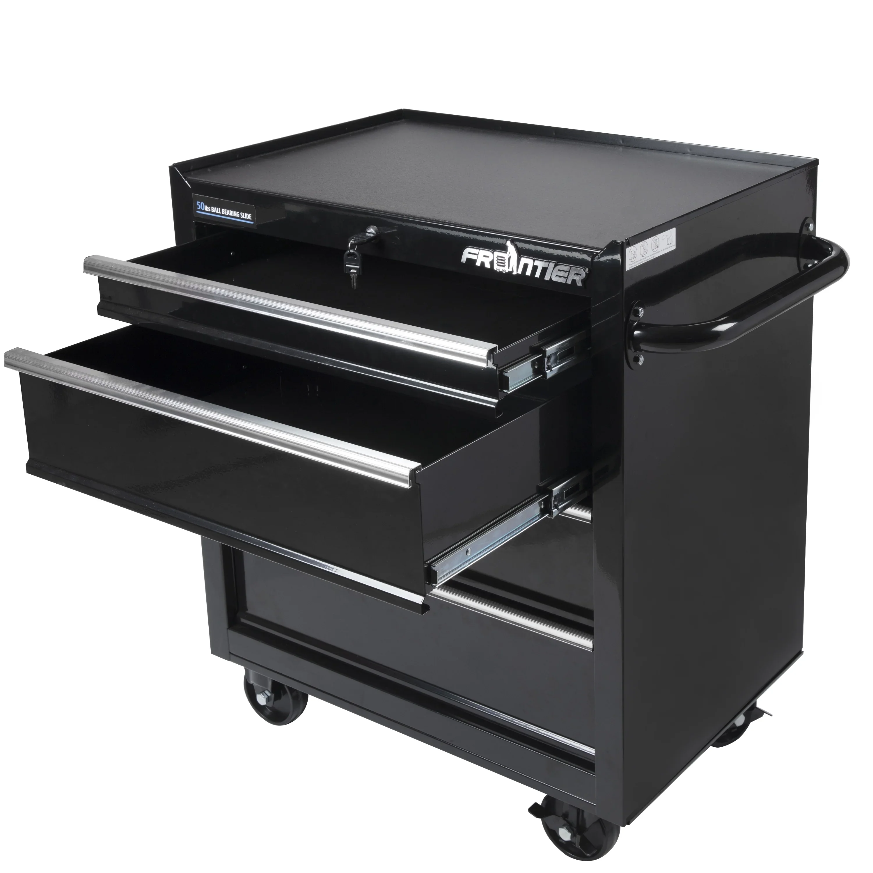 Frontier 26-inch 4-Drawer Base Cabinet Tool Chest, Metal, Black