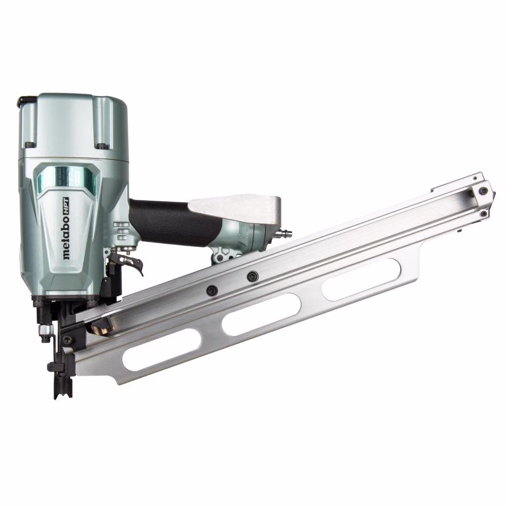 Metabo HPT Framing Nailer | High Grade Aluminum Magazine | Tool - Less Depth Adjustment | Pneumatic | Framing Nails 2 - Inch to 3 - 1/4 - Inch | Rafter Hook | NR83A5(Y)