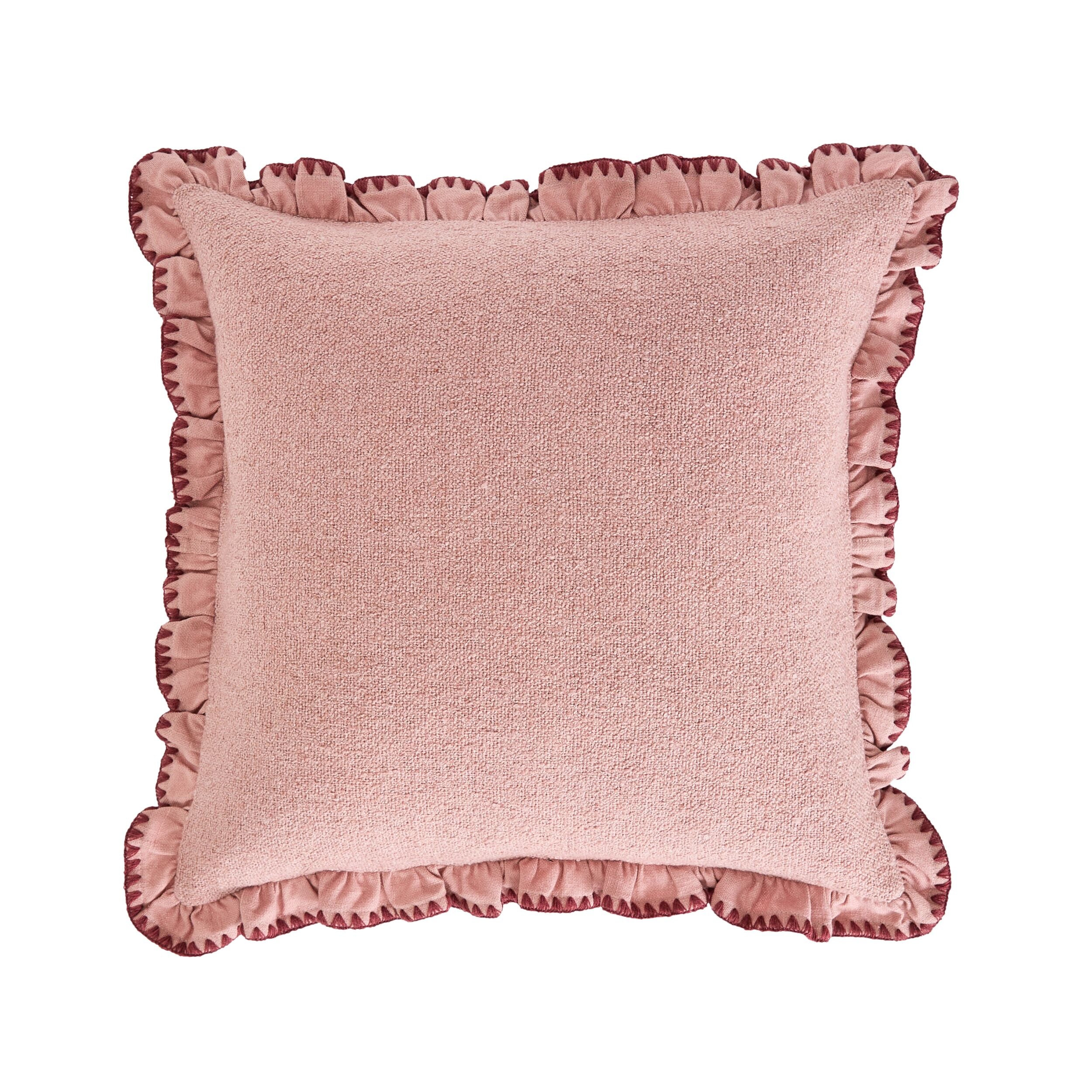 Rosalia Ruffle Cushion Rose Smoke 50x50cm