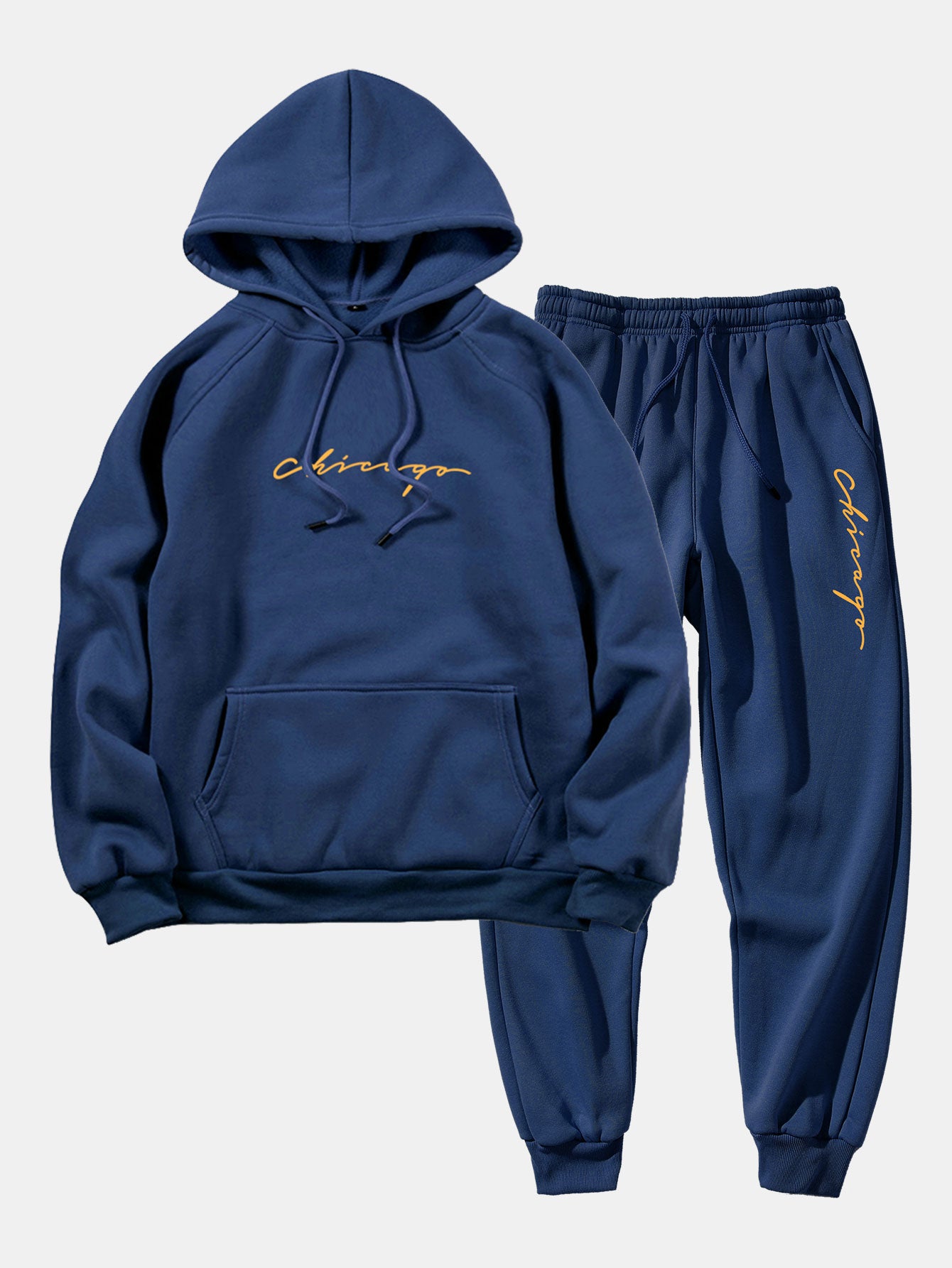 Sweat à capuche raglan imprimé Chicago et pantalon de jogging