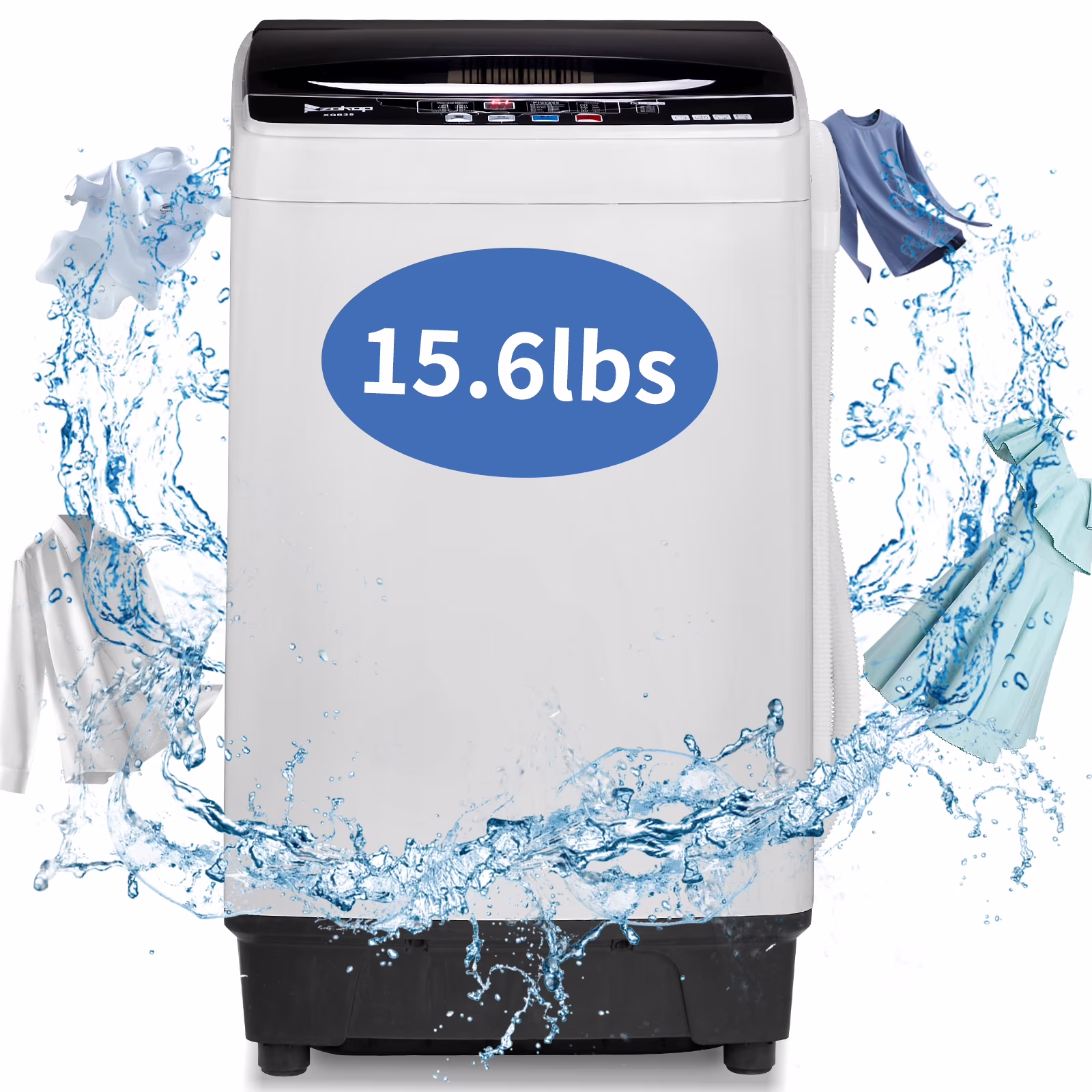 17.8lbs Portable Fully Automatic Washing Machine W/ Drain Pump(17.8lbs) - Image 5