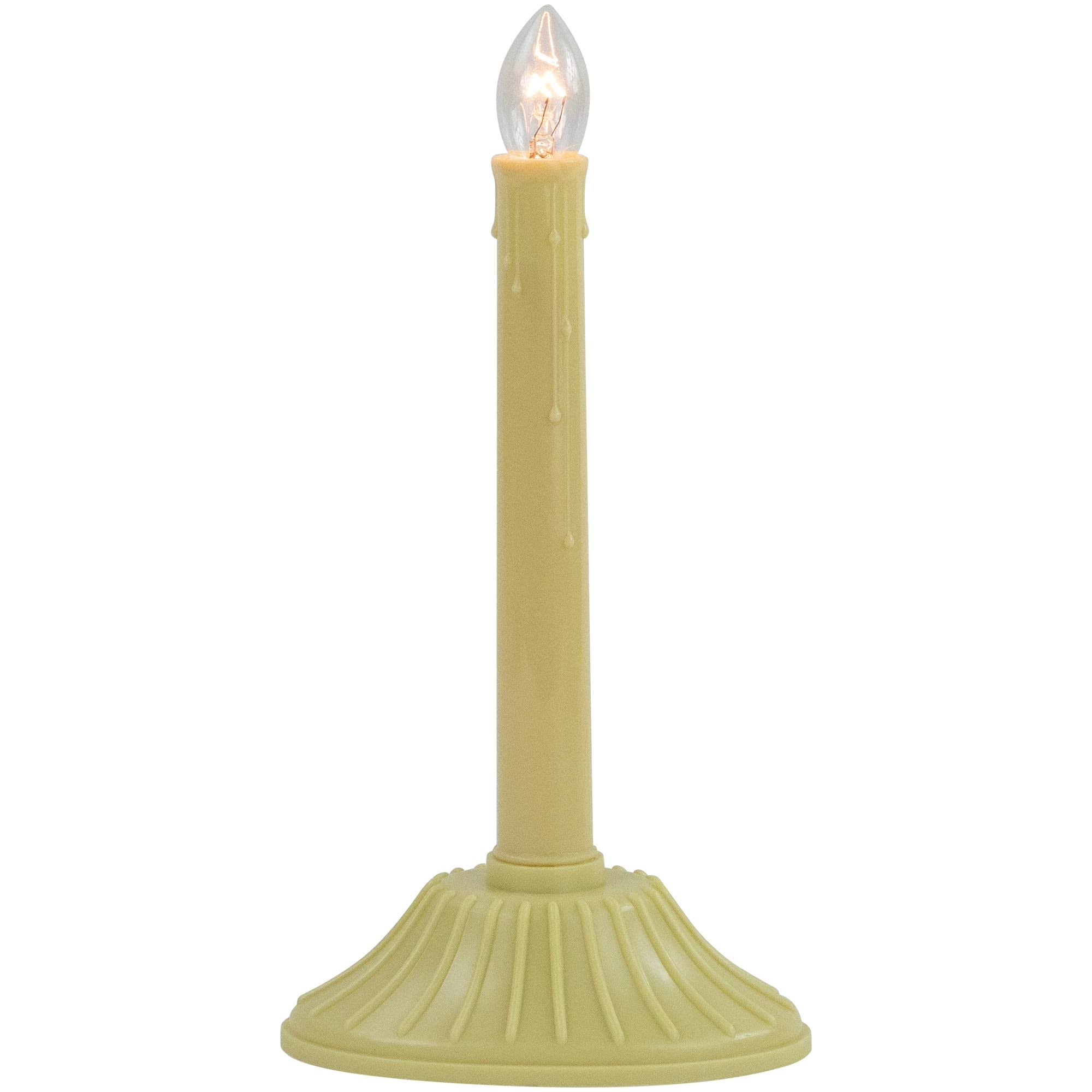 Northlight Ivory Single Light Christmas Candolier Candle Lamp - 9.5 inch
