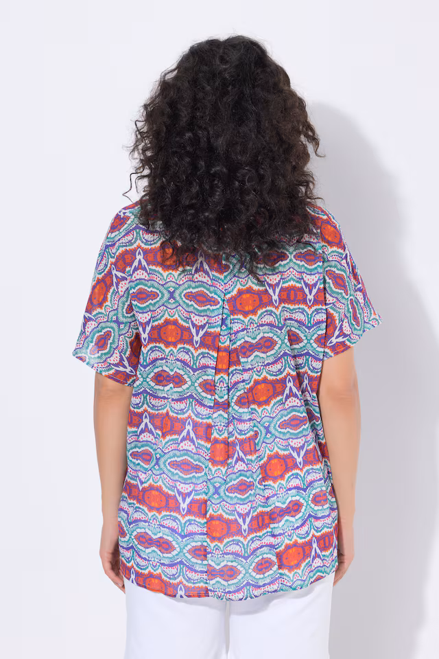 Printed Split Neck Blouse
