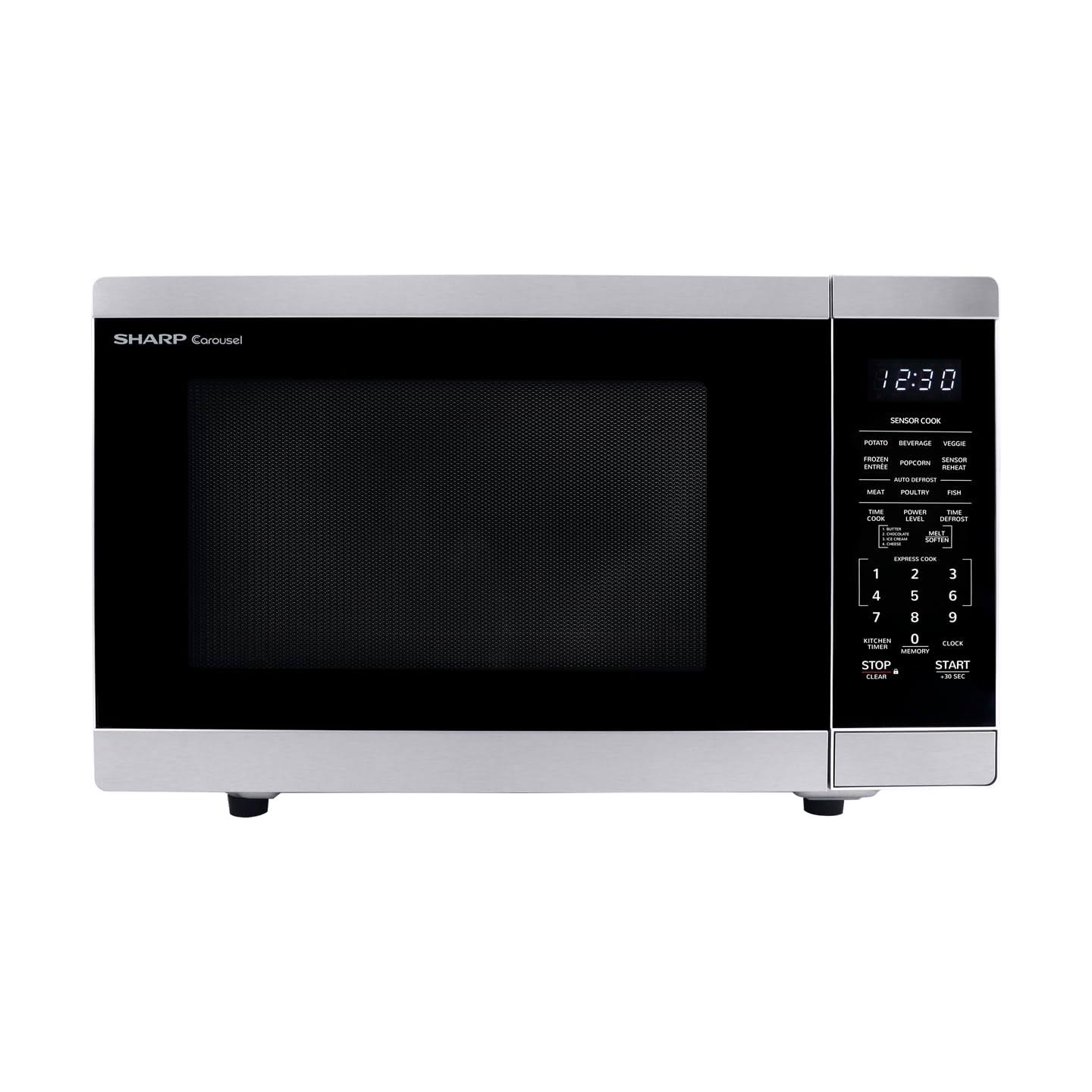 Sharp - 1.4 CU.FT Countertop Microwave Oven with Orville Redenbacher Certification - Stainless Steel