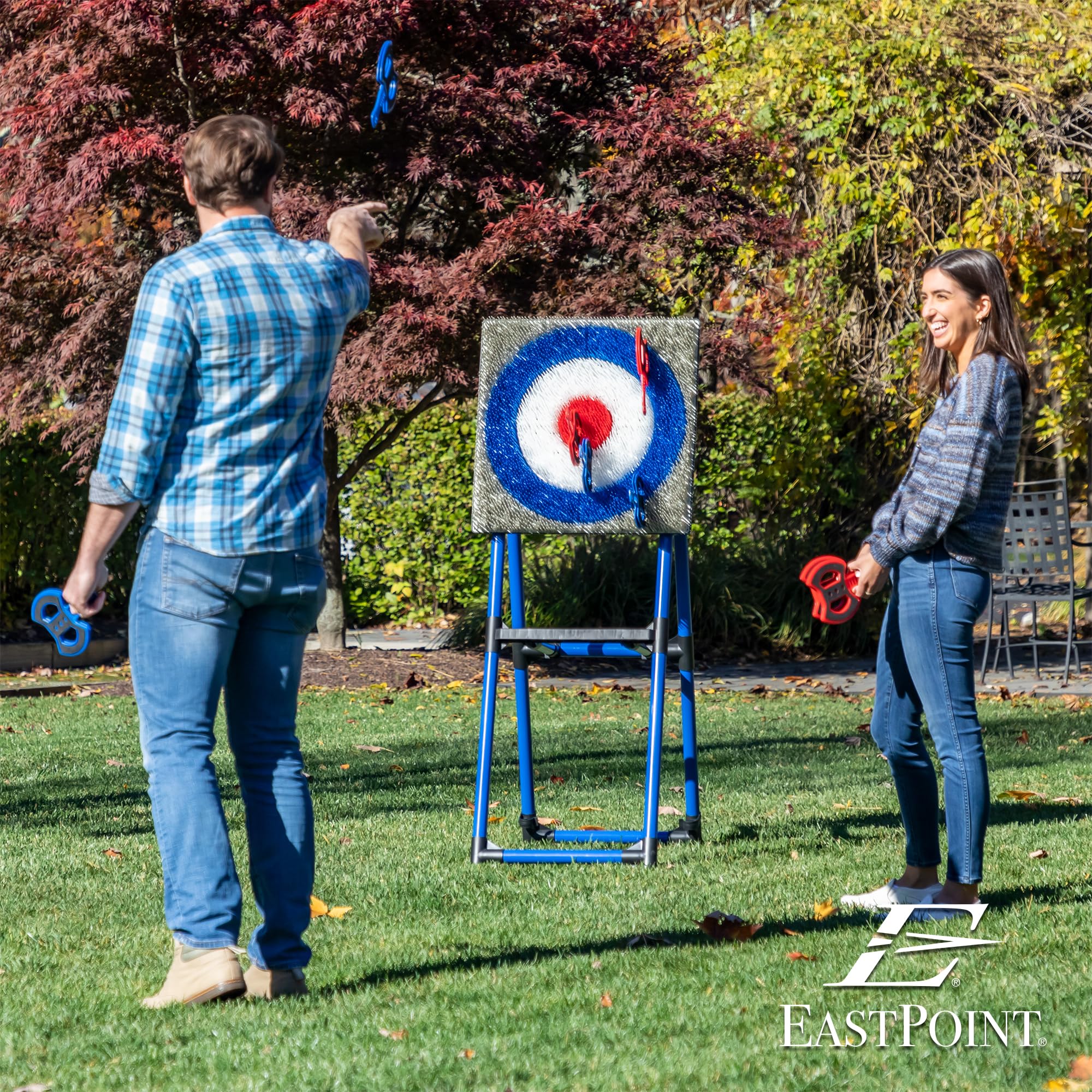 Jeu de lancer de haches EastPoint Deluxe avec cadre en acier