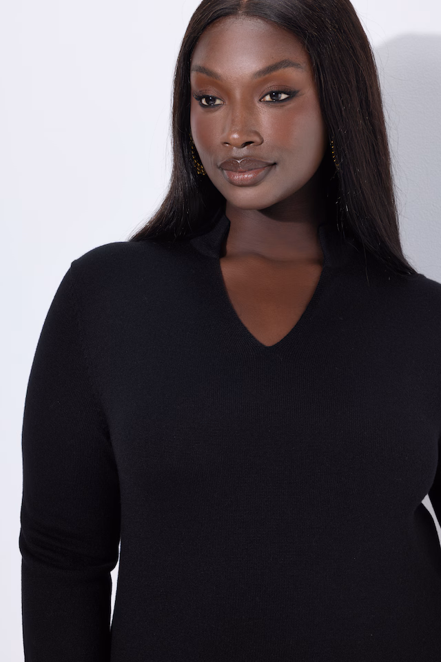 Merino Silk Blend V-Neck Sweater