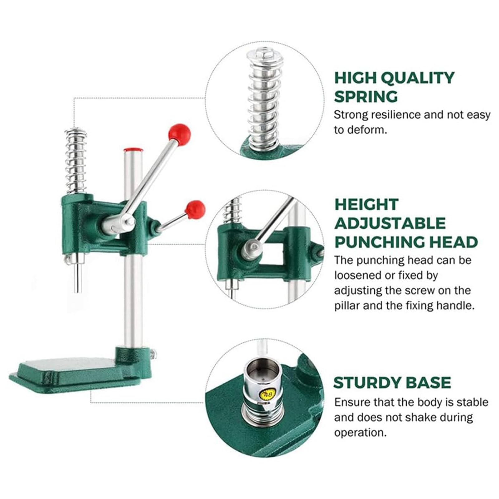 Badge Making Machine Button Maker,Cloth Cover Button Press Machine,Cloth Wrapped Button Machine with 3 Molds (Diameters 18,24,30mm)