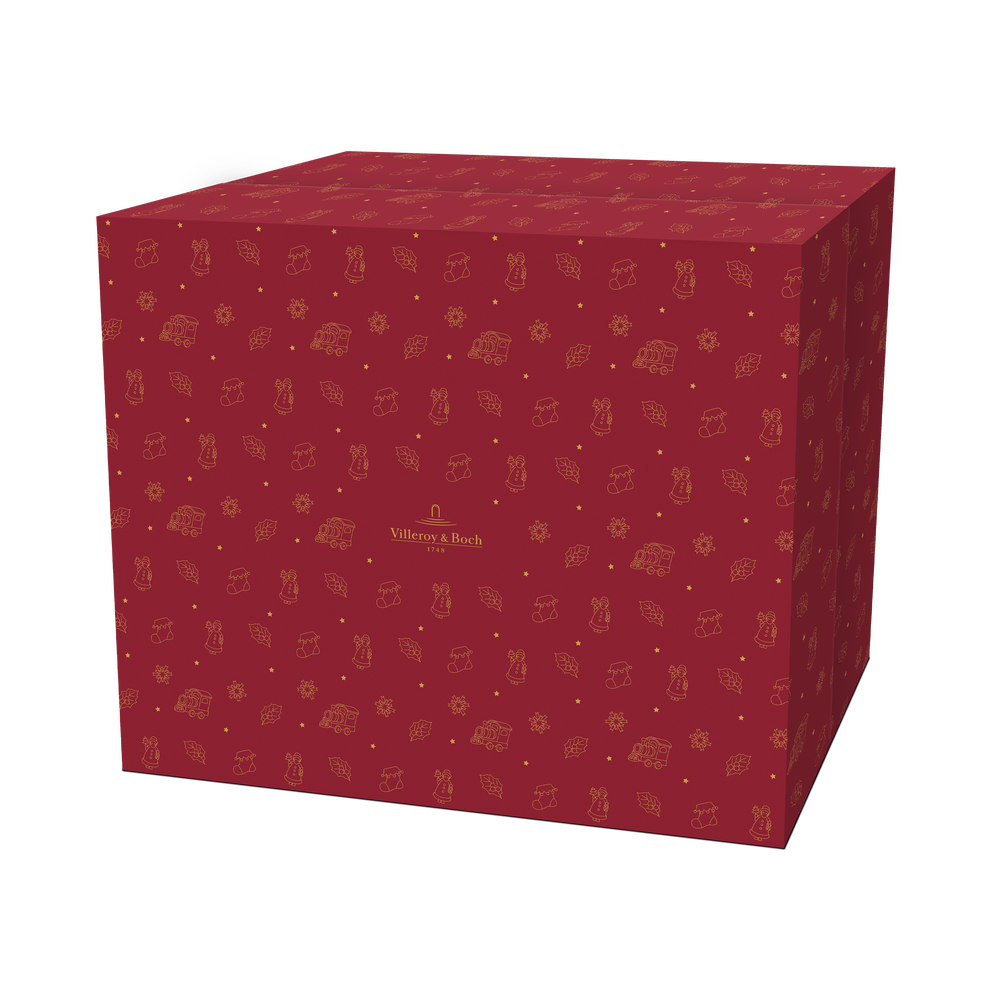 Christmas Toy's Advent calendar - Multi-colored, 19.1'' x 15.8'' x 6'', Premium Porcelain