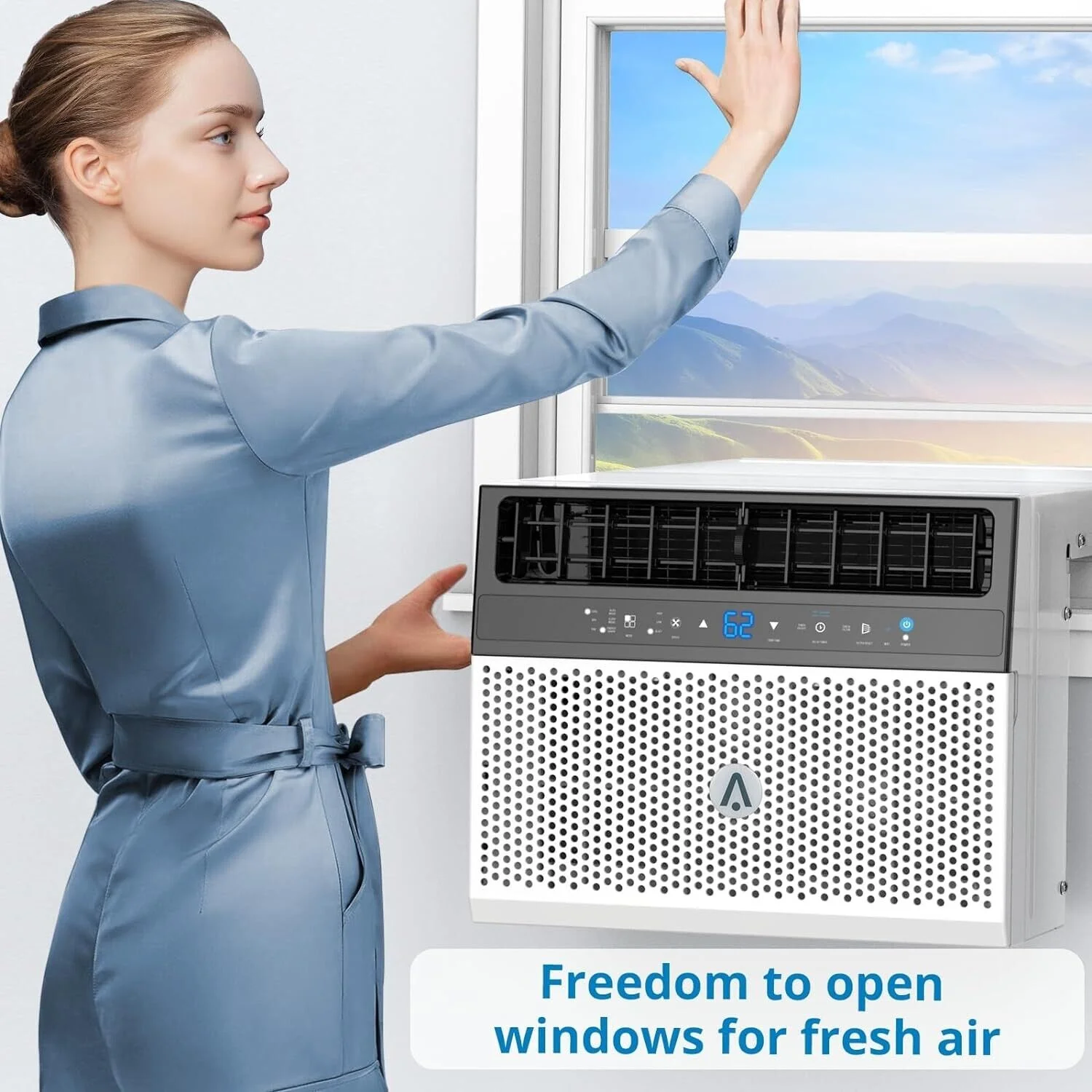 8000Btus Window Air Conditioner Over the Sill AC Up to 370 Sq.Ft With Remote App(8000 BTU) - Image 4