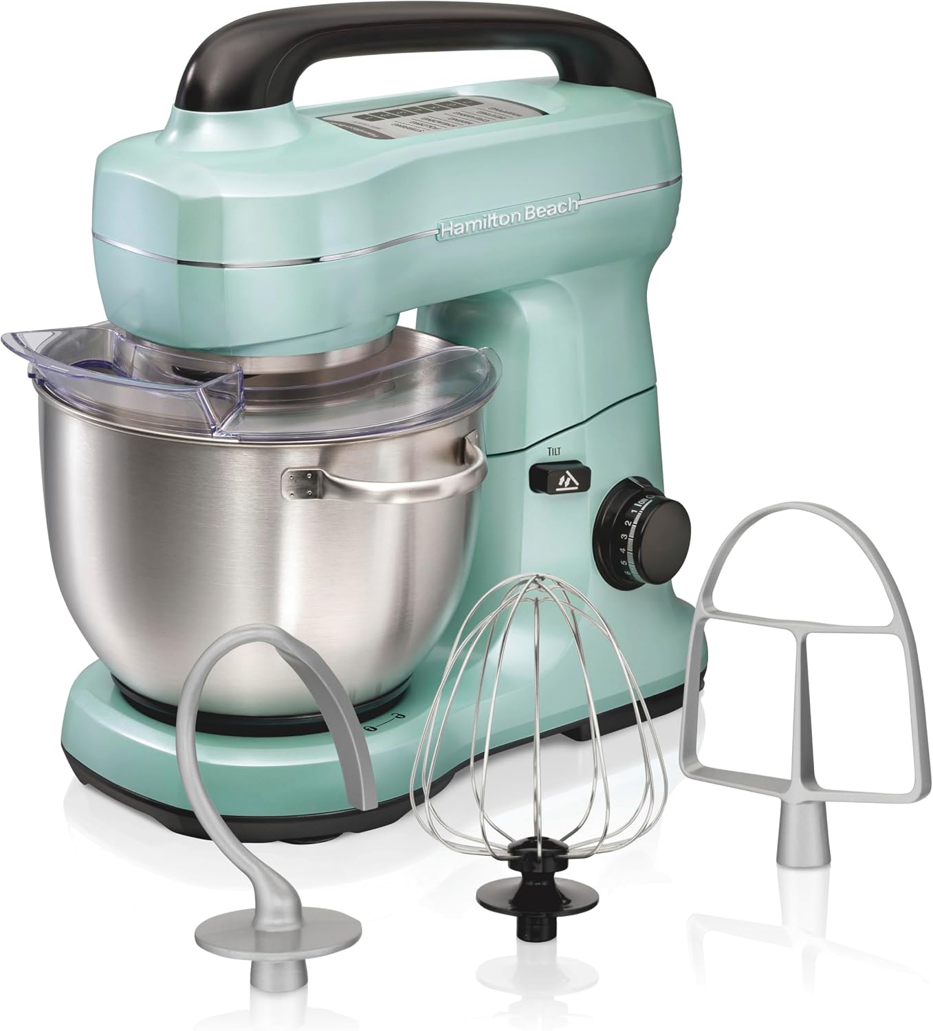 Hamilton Beach 4 Qt Electric Stand Mixer With 7 Speeds, Easy-Carry Handle