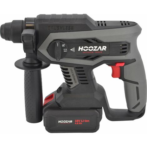 Hoozar młotowiertarka bezszczotkowa sds+ 18v 2x4.0ah 2.2j rh10bl — vue 5