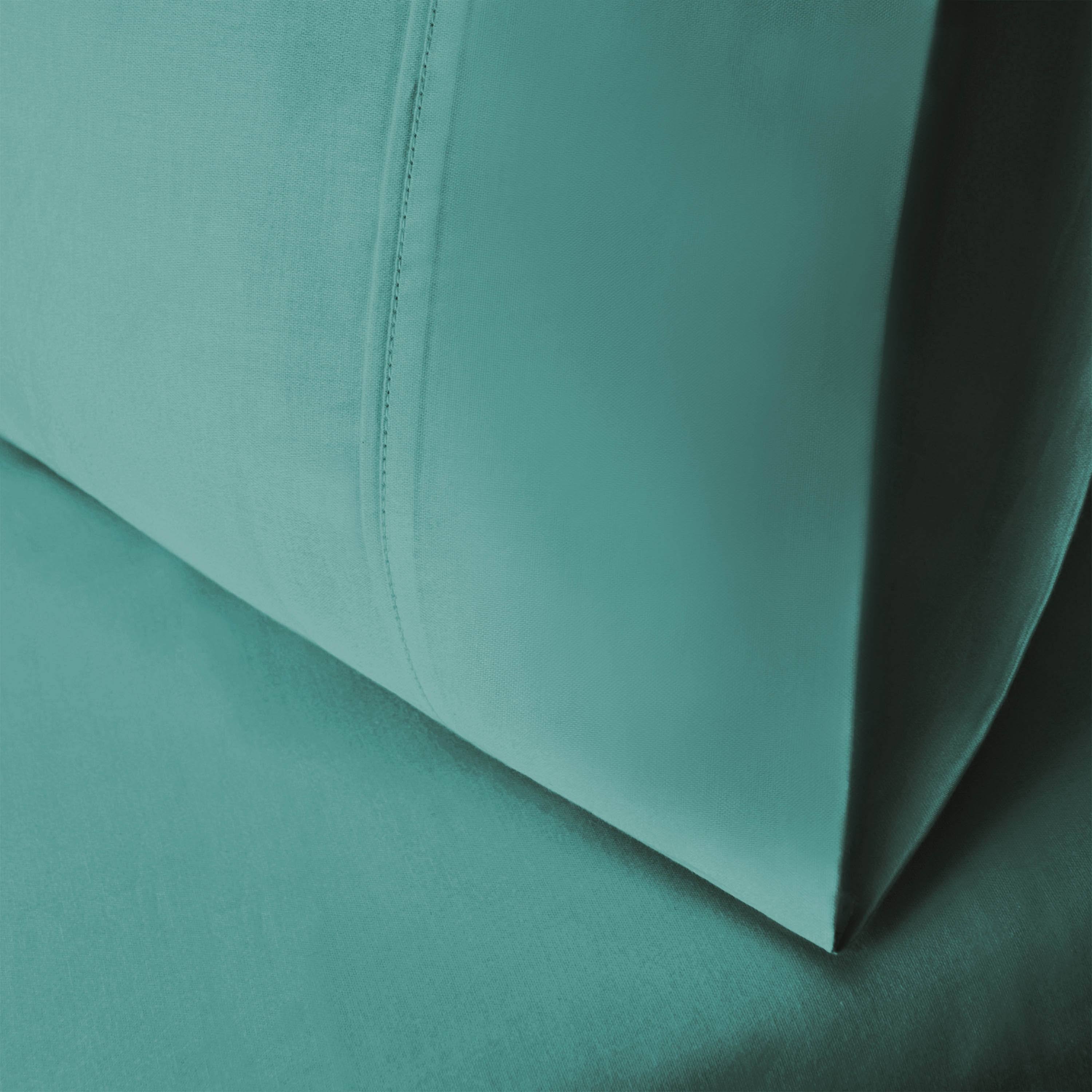 Egyptian Cotton 400 Thread Count Solid Pillowcase Set by Superior - Standard - Teal