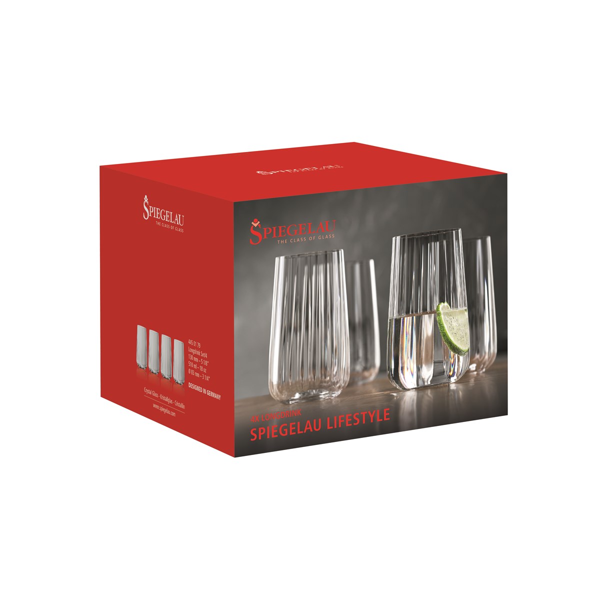 Lifestyle longdrink/vannglass 51 cl 4 stk