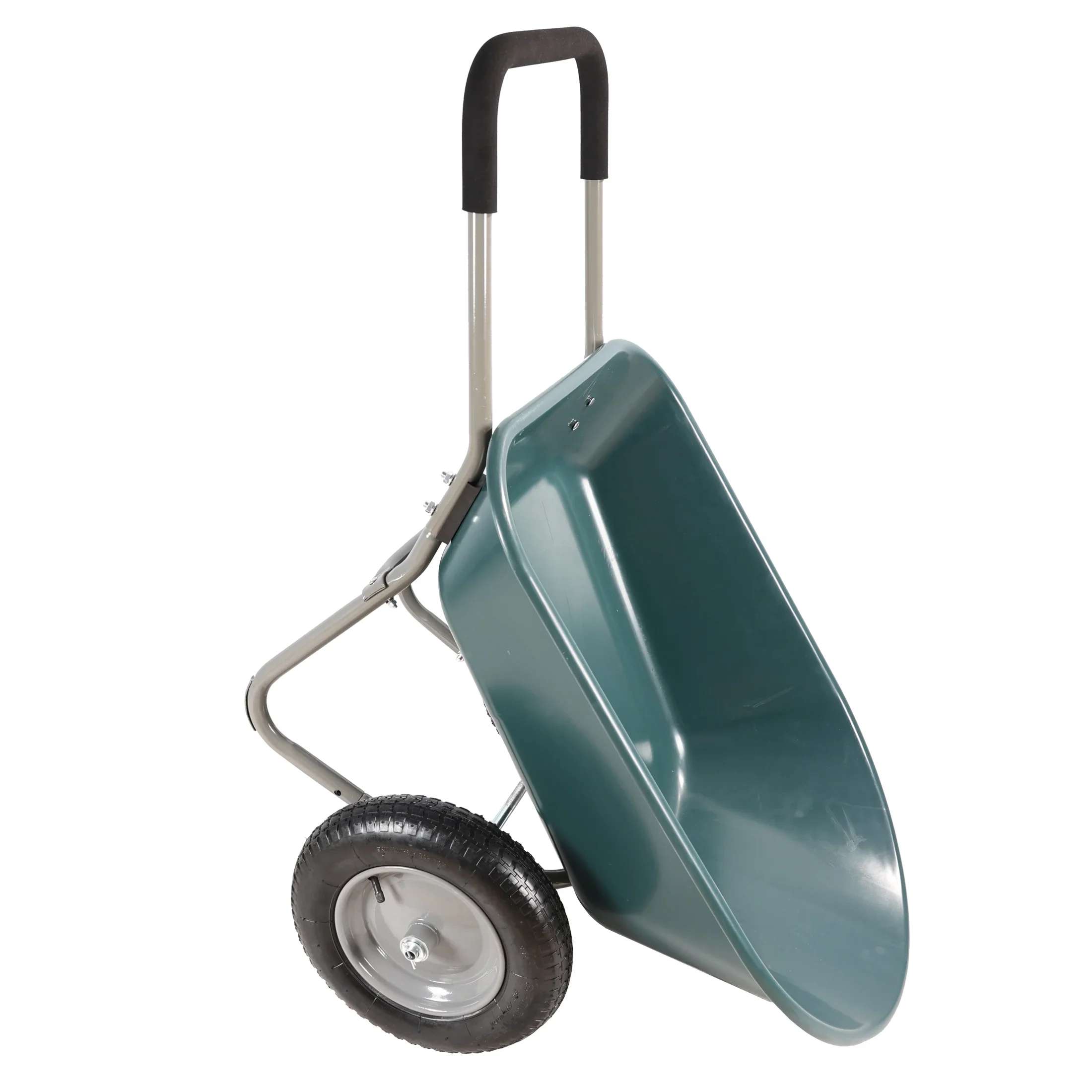 Unbranded Garden Cart with 10-Inch Pneumatic Wheels, Yellow and Black
