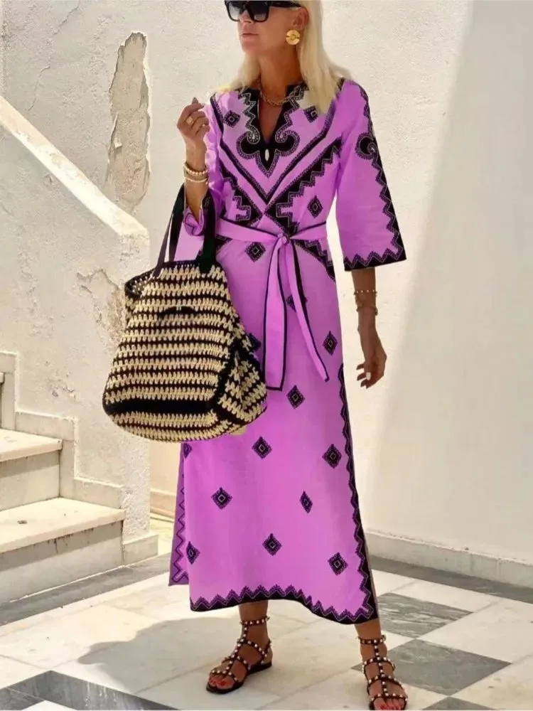 Sophie Paris I Robe ample avec ceinture