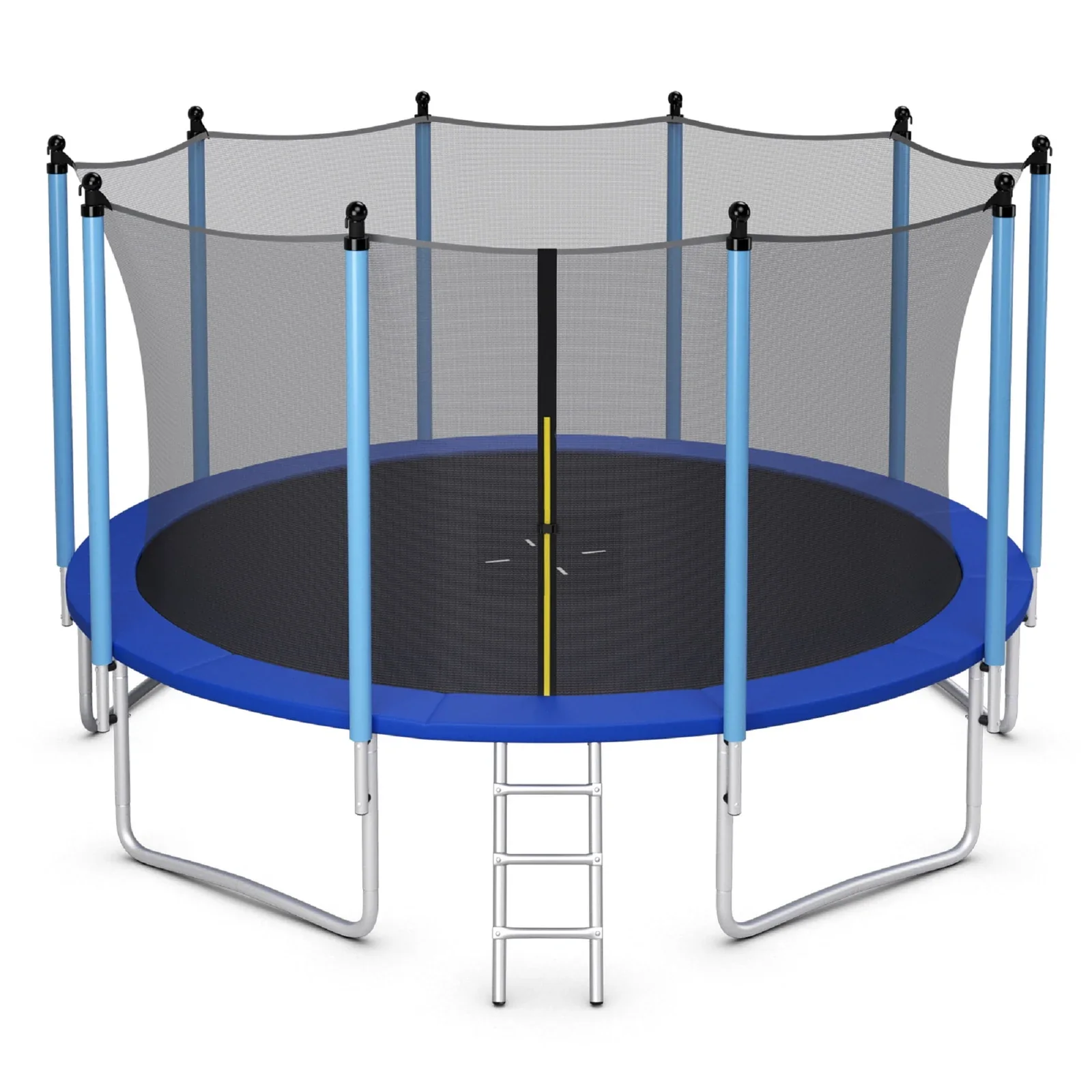 Patiojoy 15Ft Jumping Exercise ASTM Certified Approved Recreational Trampolines with Enclosure Net