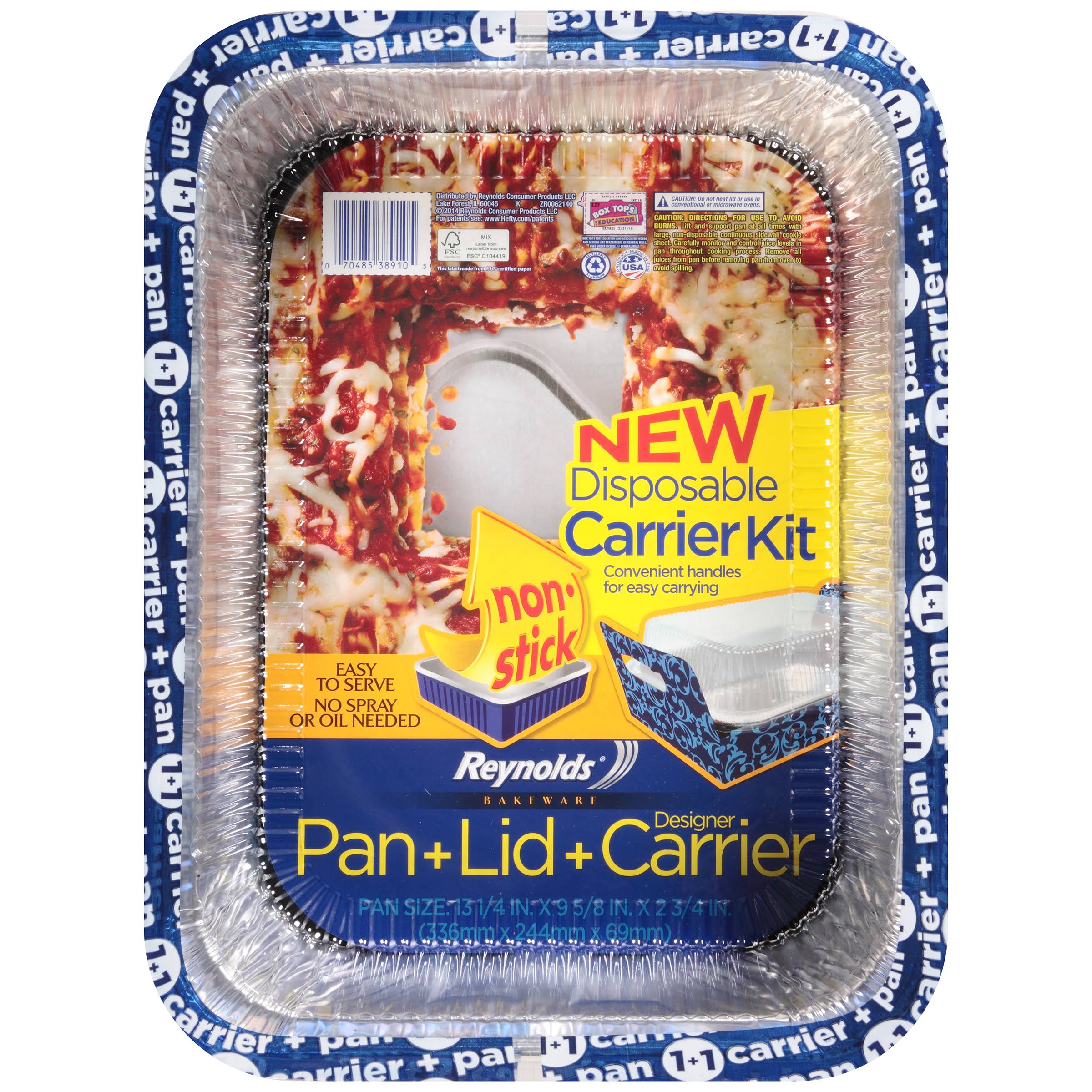 Reynolds Kitchens Carrier Kit, Disposable, Non-Stick, Heavy Duty