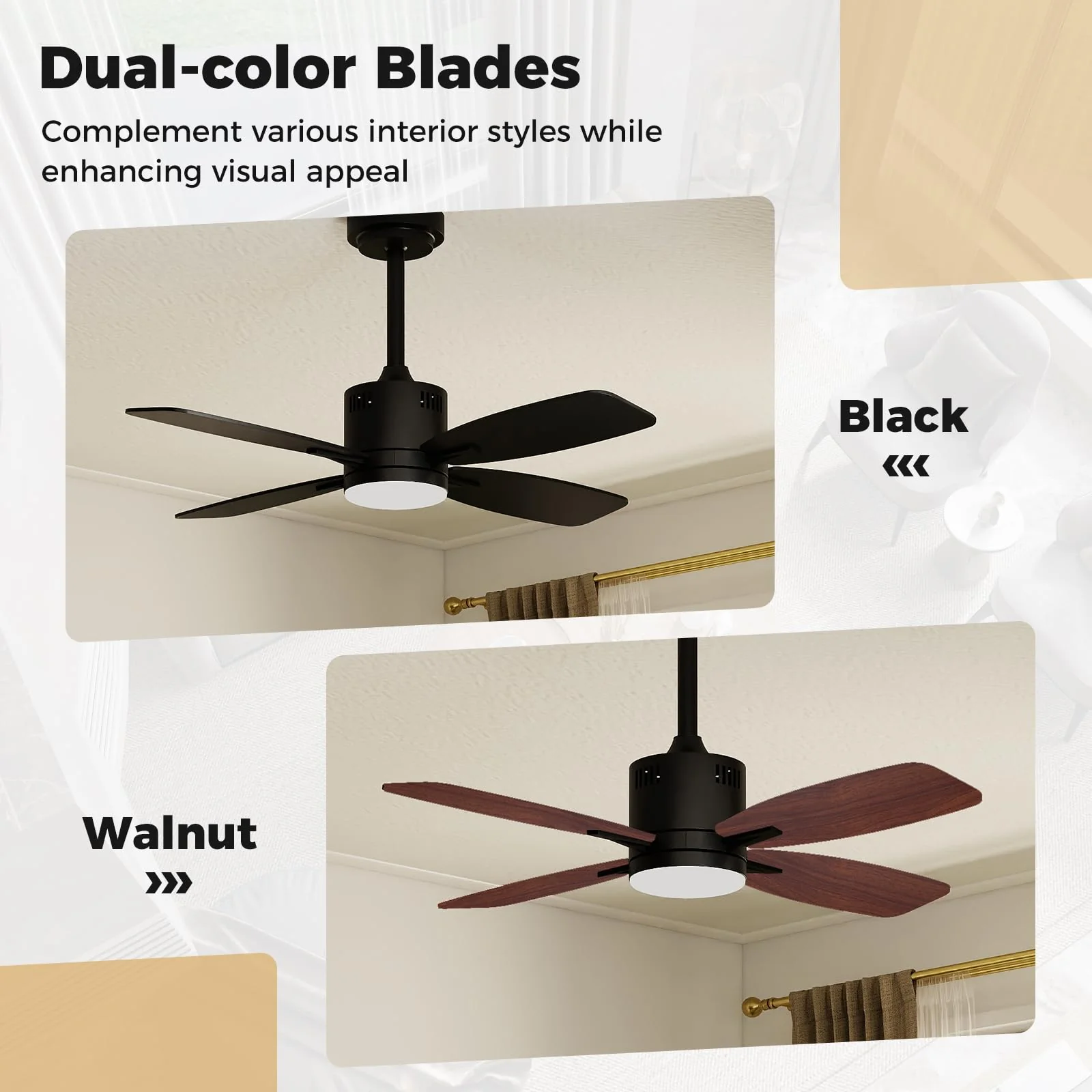 Tangkula 42” Ceiling Fan with Light and Remote
