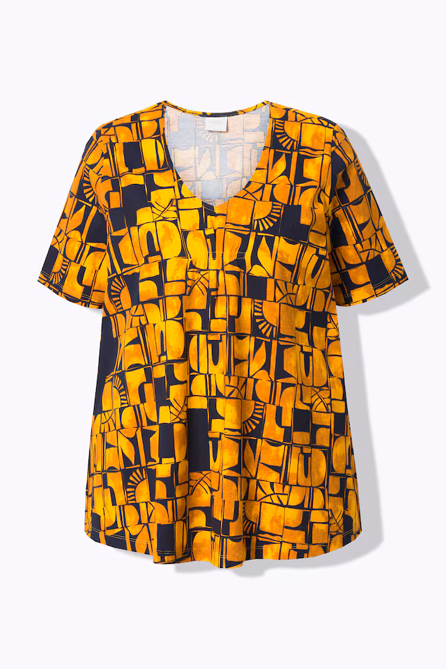 Eco Cotton Abstract Sun Print Short Sleeve Tee