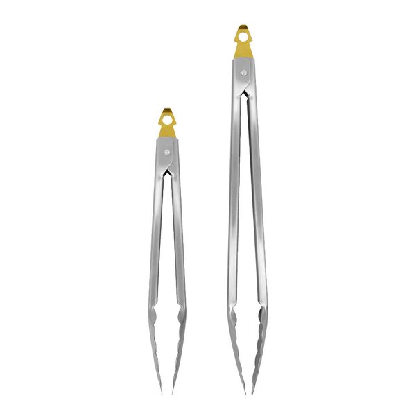 Tong tang 32 cm 2 stk stål/gull