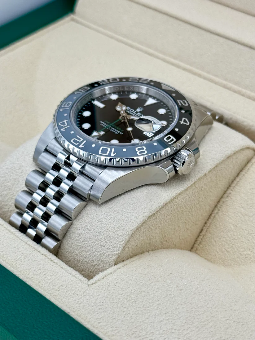 [Super Clone]RLX GMT-Master II Black Grey Bezel Jubilee Bracelet  126710grnr-0003