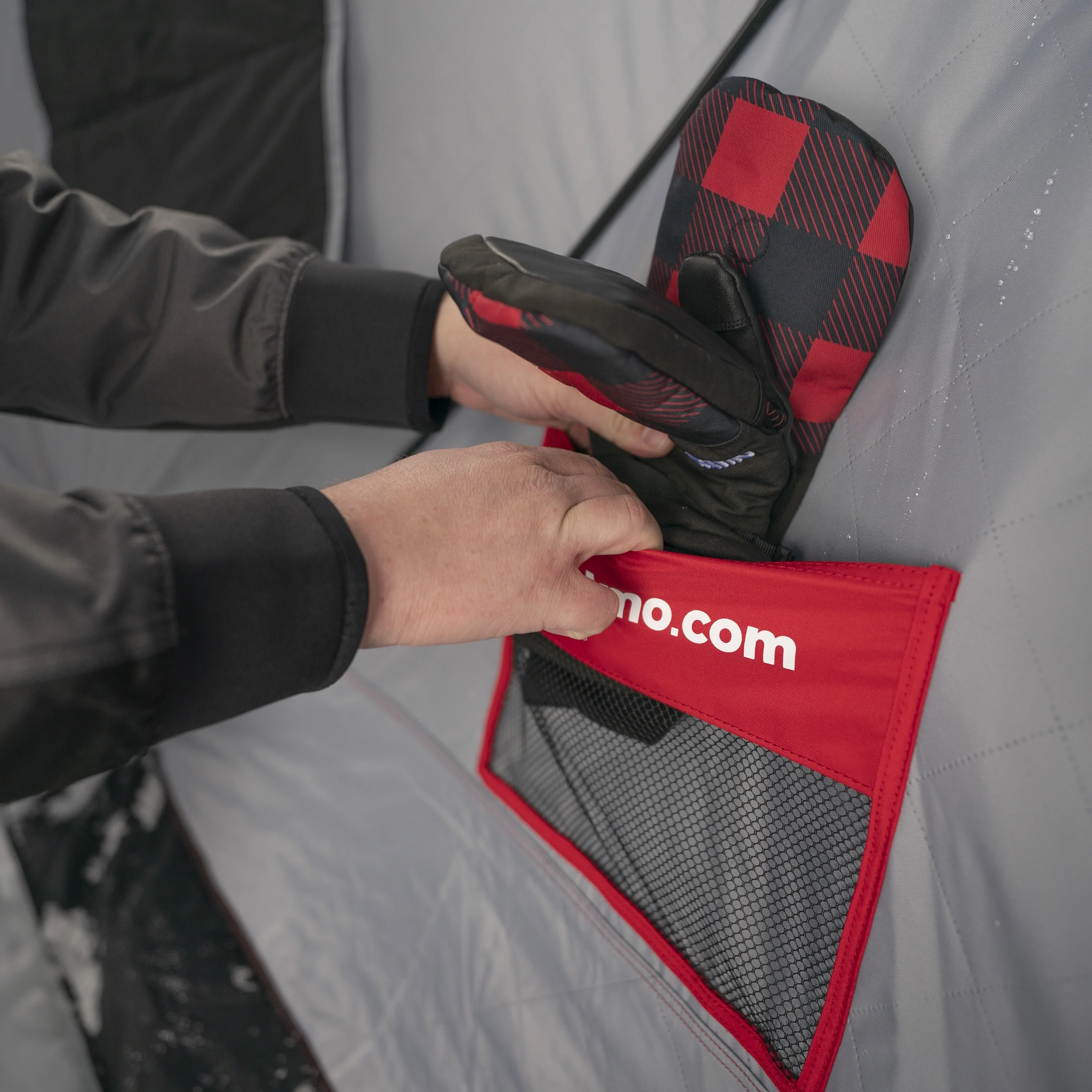 Outbreak™ 450XD, Pop-up Portable Ice Shelter, Insulated, Red/Black, 4-5 Person Capacity, 40450(4-5 Person/Red/Black) - Image 6
