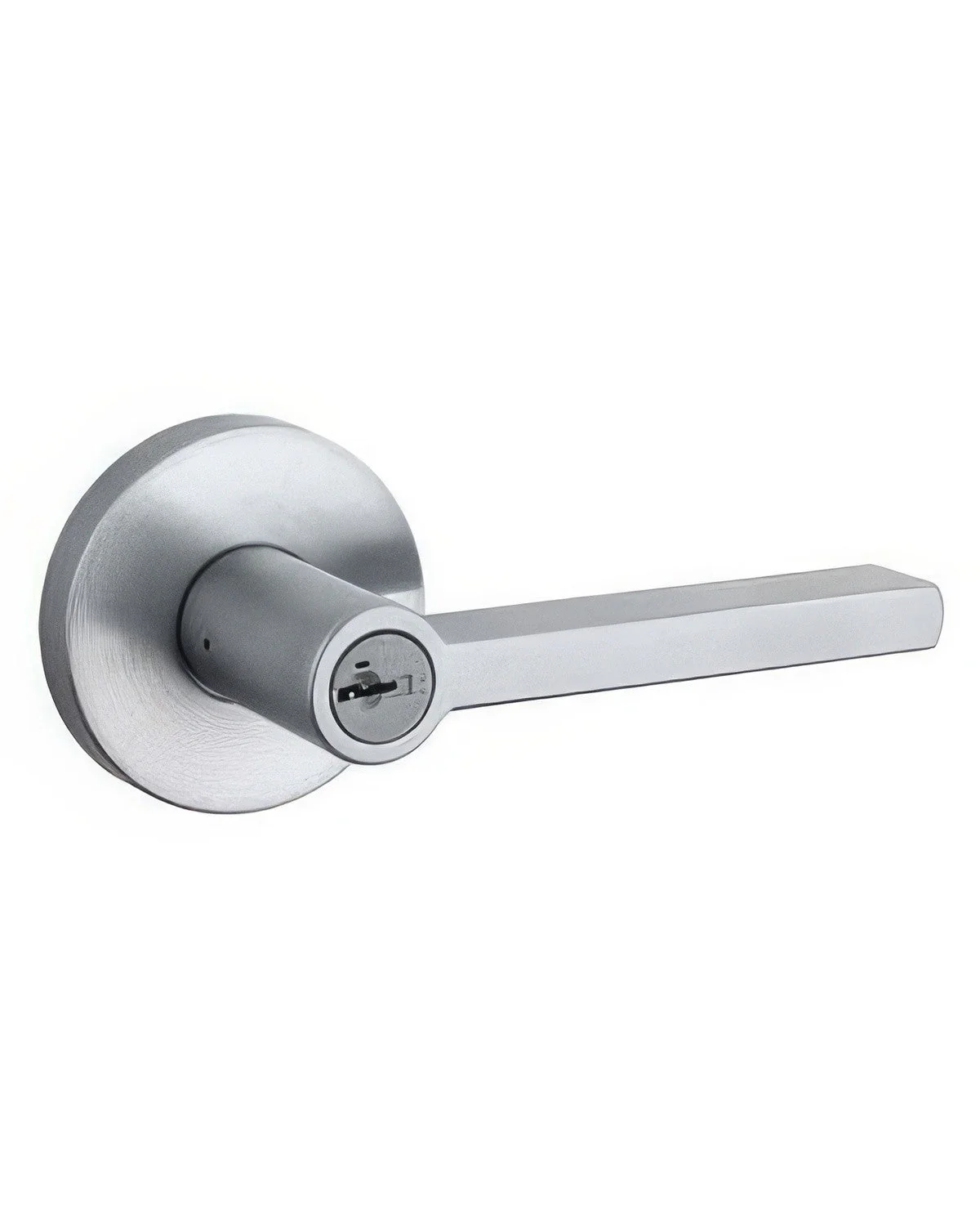 Kwikset 156HFLRDT Halifax Single Cylinder Keyed Entry Door Lever Set with Round Rosette - TA Screen Specialist, Inc.