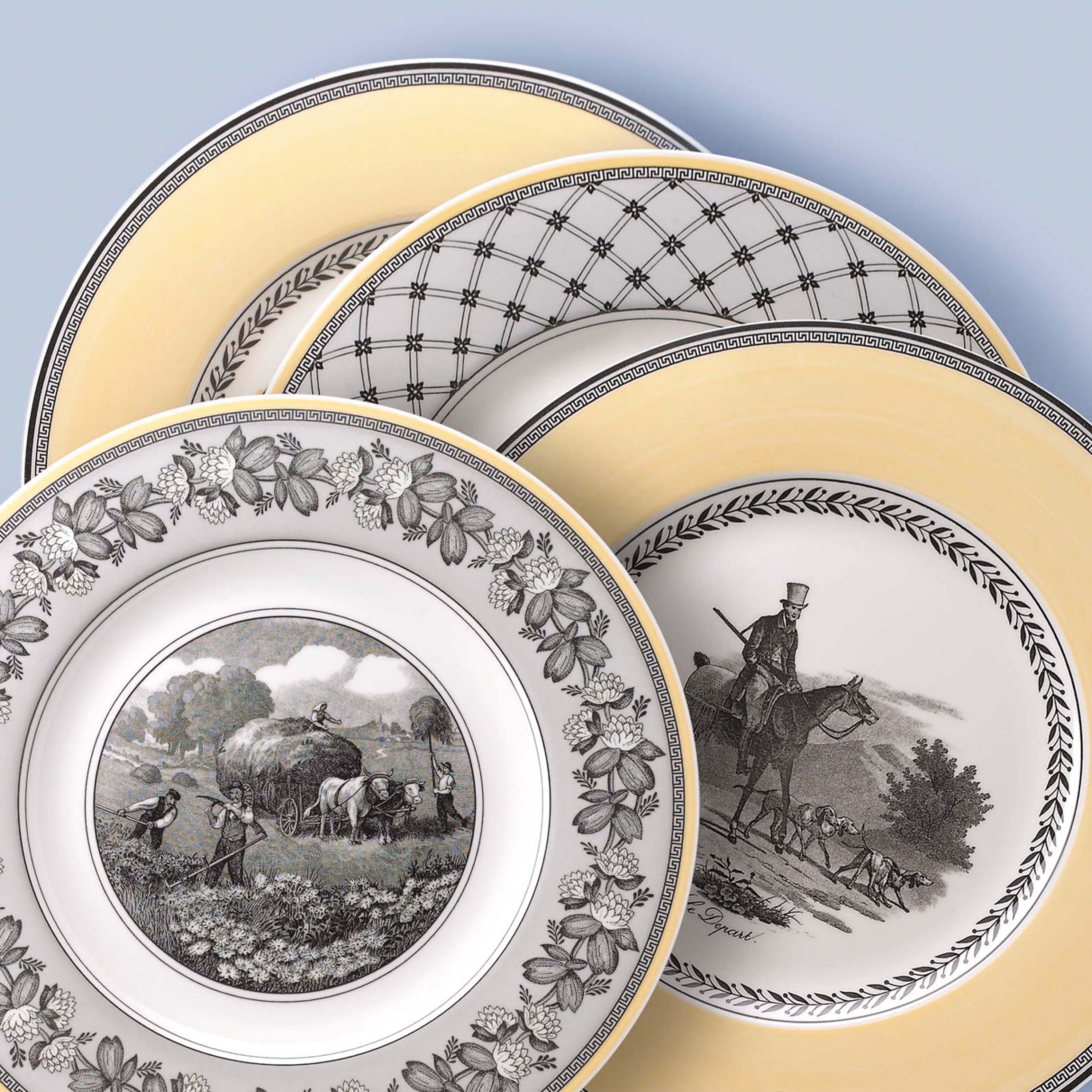 Audun Dinner plate - Multi-colored, 10.7'', Premium Porcelain