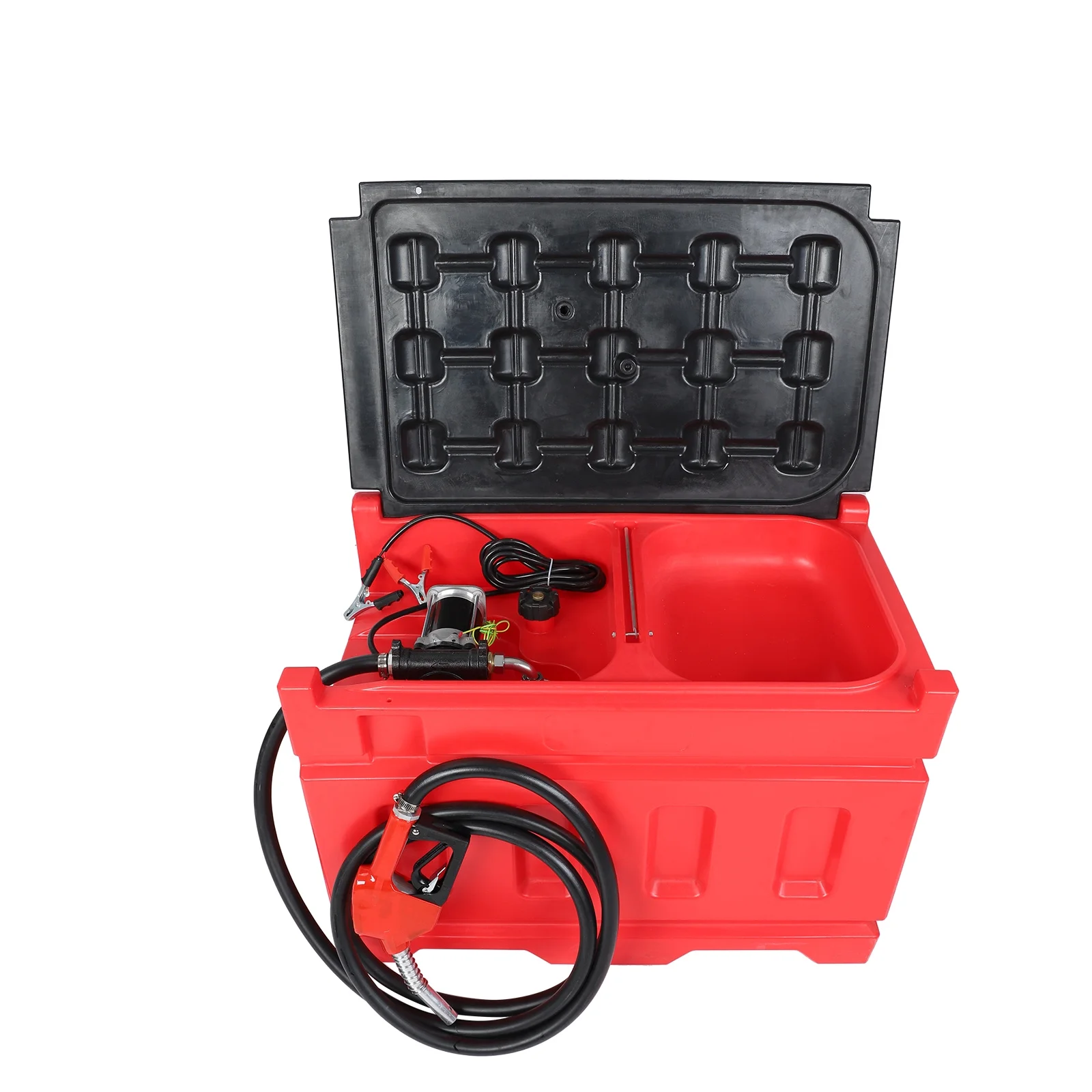 Portable 48 Gallon Fuel Tanks with 12V DC Gasoline Fuel Transfer Pump 15 GPM - Image 3