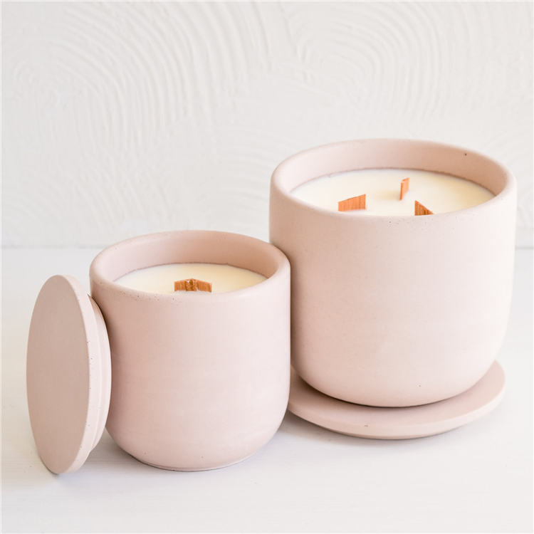 Christmas Decorative Candle Vessel Round Colorful Empty Luxury Candle Jars