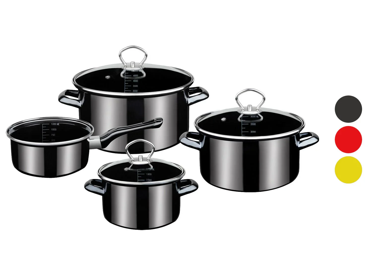 GSW Batterie de cuisine de 7 pices Pour les pros, graduation intrieure