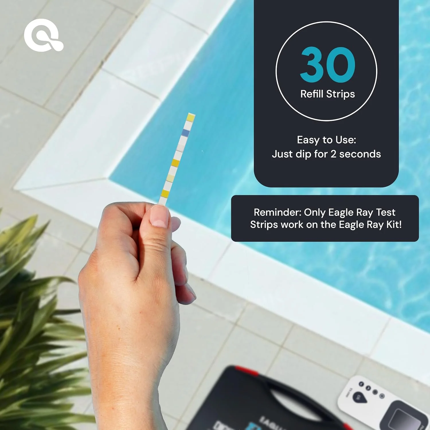 Digital Water Testing Kit Digital Hot Tub Water Tester for Pool Digital Chlorine Tester for Pool by with Water Analyzer and Test Strips - Image 5