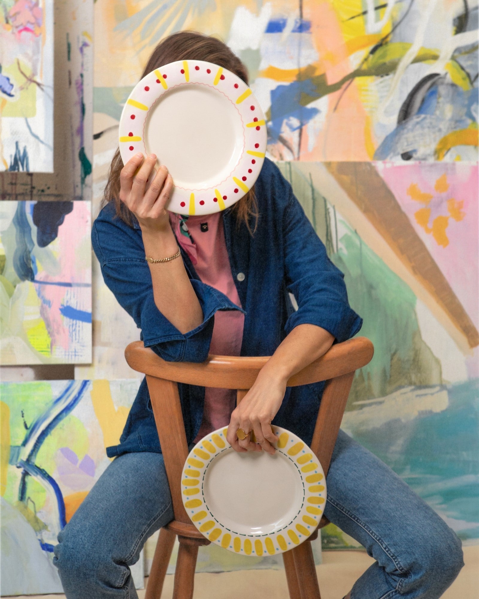 ALFAMA - LARGE PLATE CLASSIC PINK RED