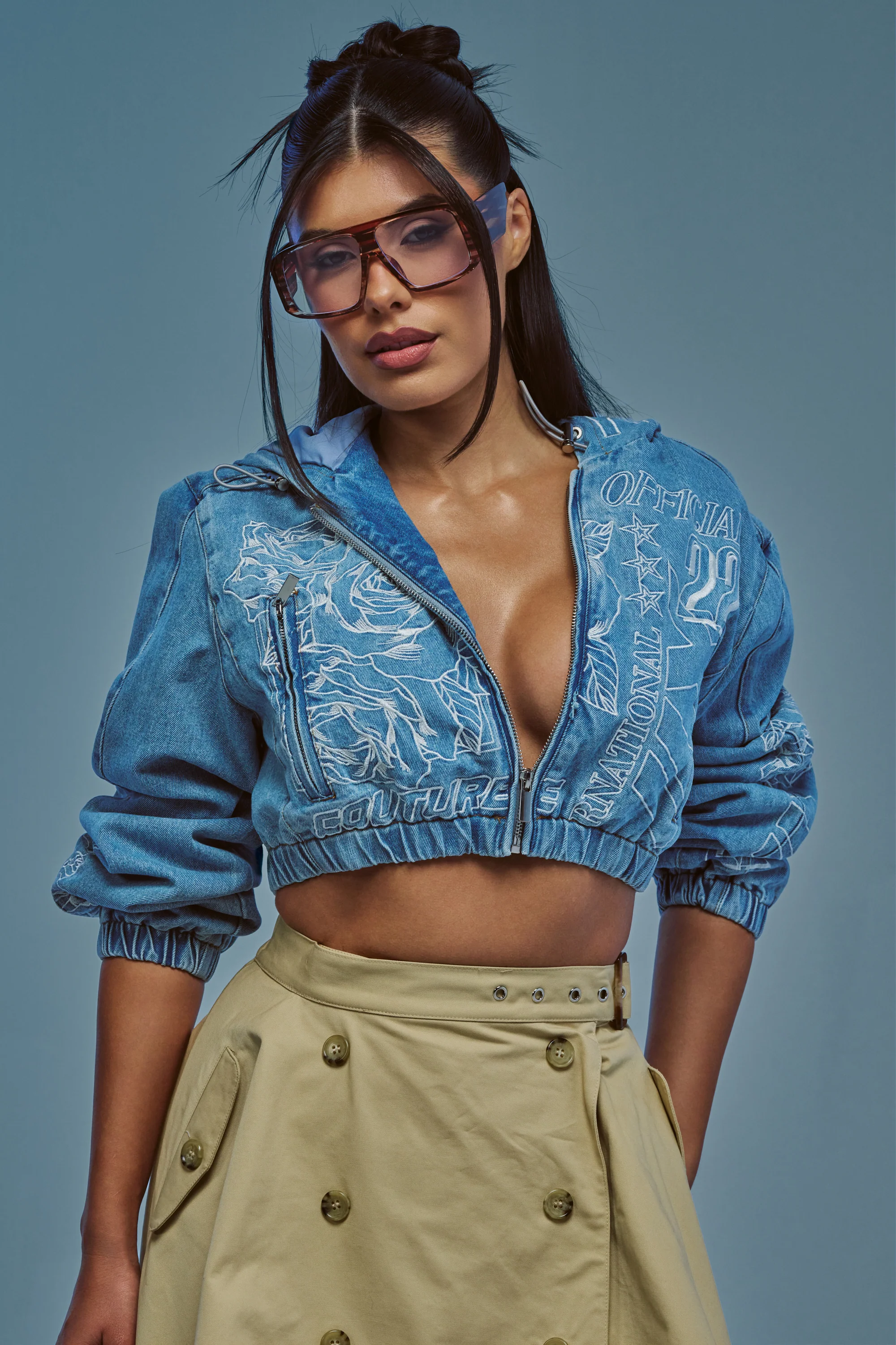 I SPY DENIM BOMBER - Akira Store
