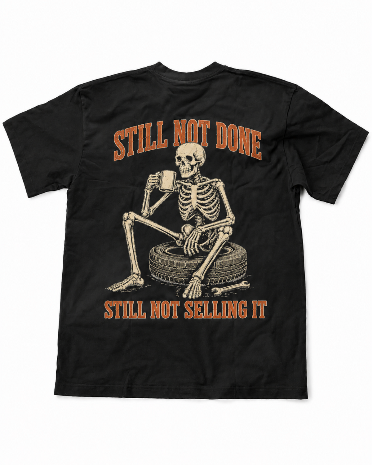 Still Not Done, Still Not Selling It: Waiting Skeleton T-Shirt