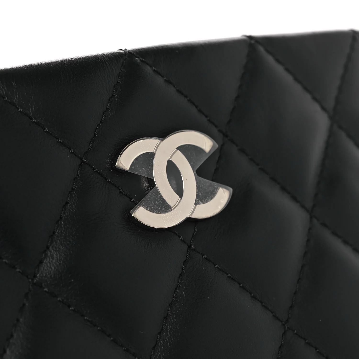 Lambskin Quilted Uniform Crossbody Bag Black