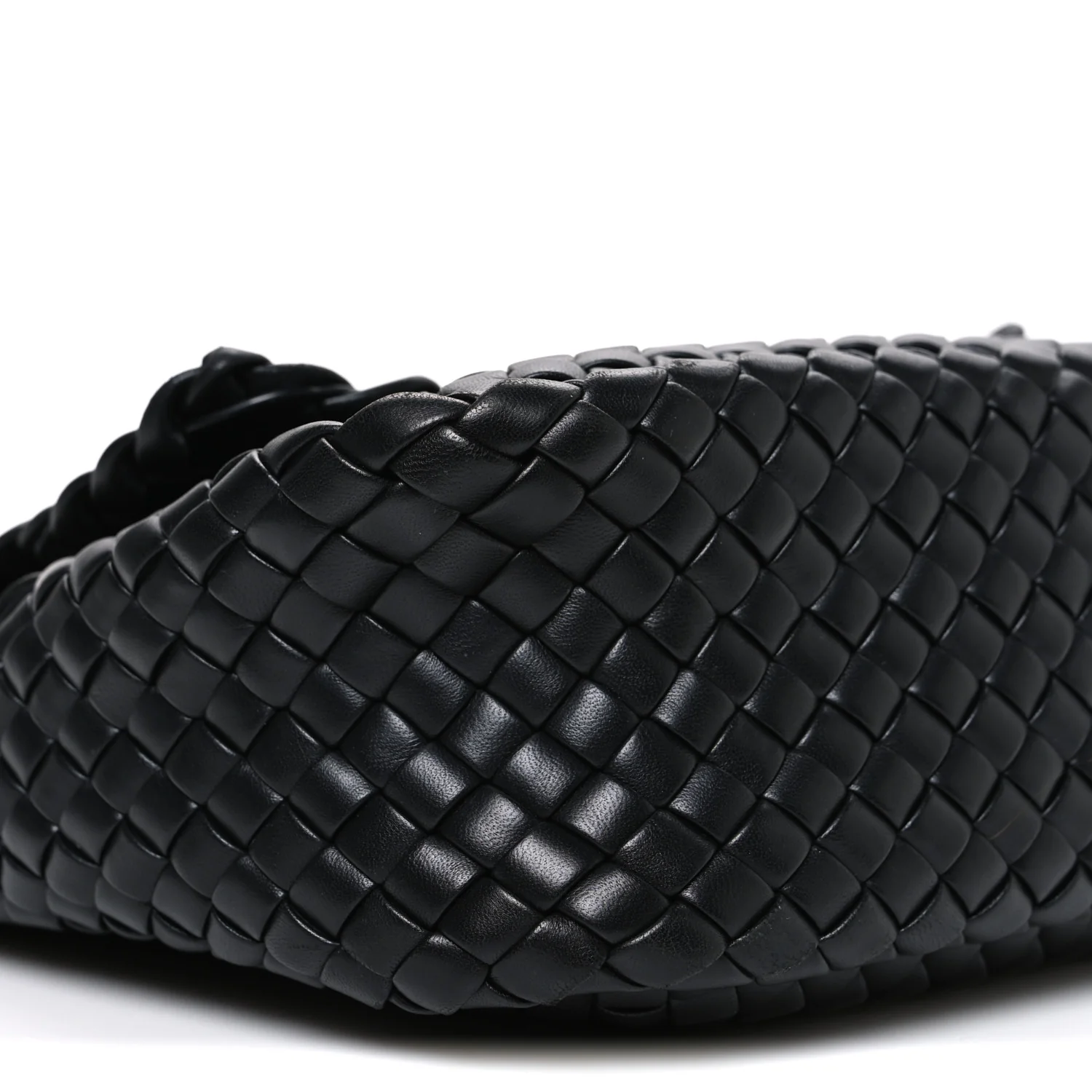 Nappa Intrecciato Small Cobble Shoulder Bag Black