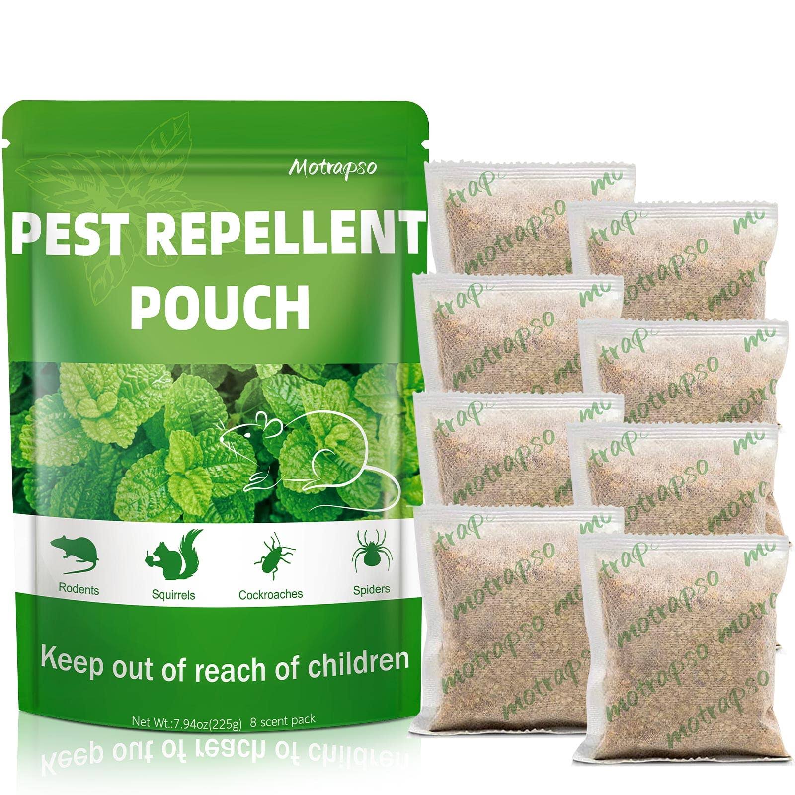 8 Pack Mouse Repellent Pouches, Peppermint Oil to Repel Mice and Rats, Mouse Deterrent, Rodent Repellent, Plant Essential Oils Pest Control, Safe, Eff