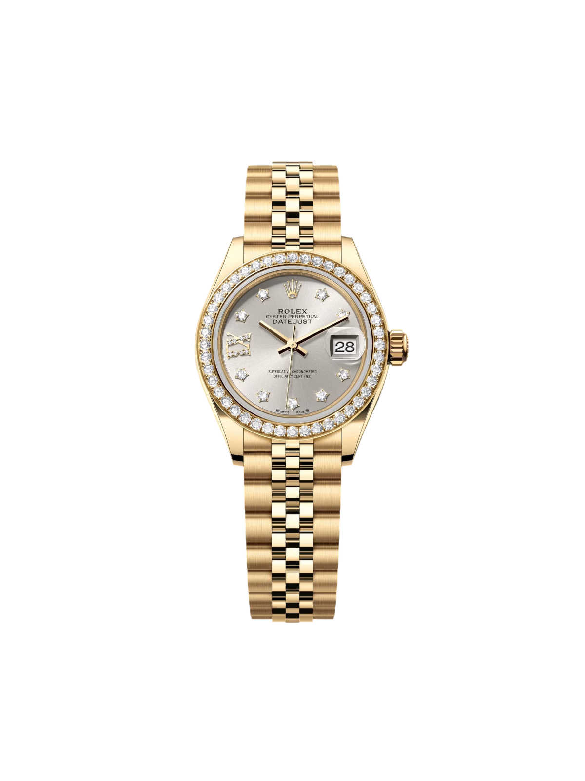 【Super Clone】RLX Lady-Datejust 28mm 279138RBR Silver Dial President Bracelet Watch