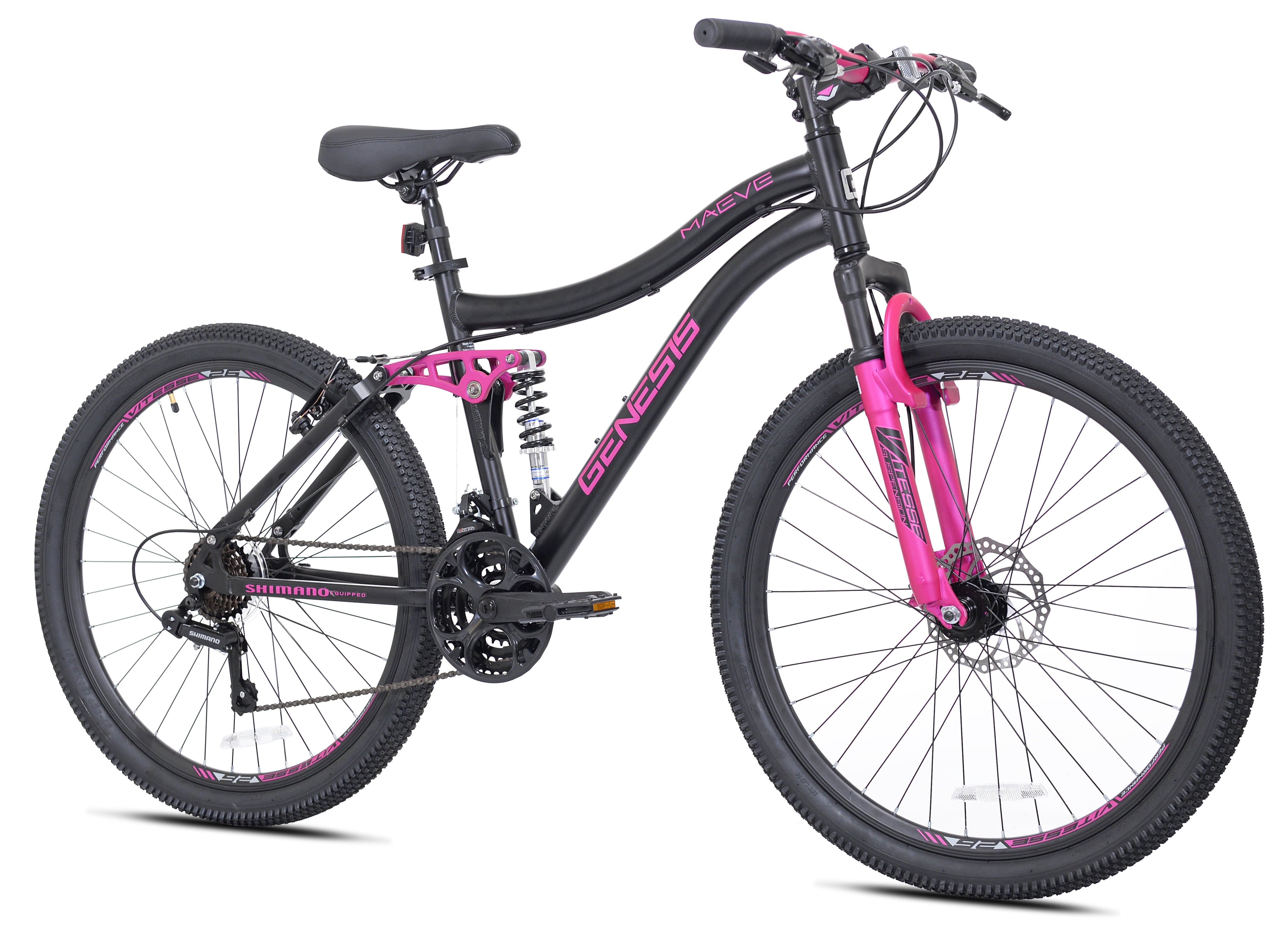 Genesis 26 In. Maeve Women's Mountain Bike. Black and Pink