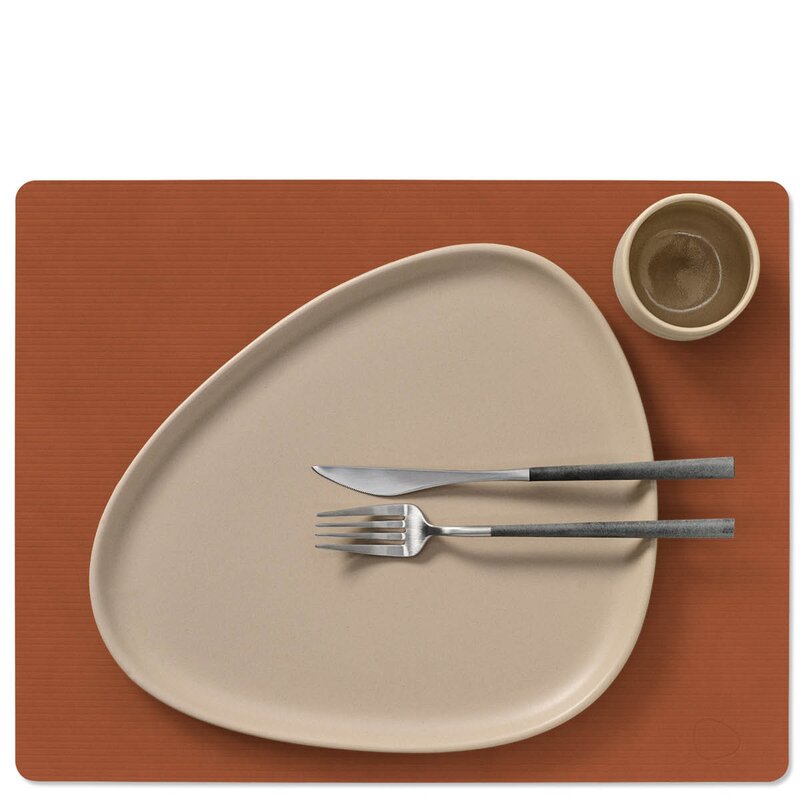 Square Corduroy spisebrikke 35x45 cm Rust