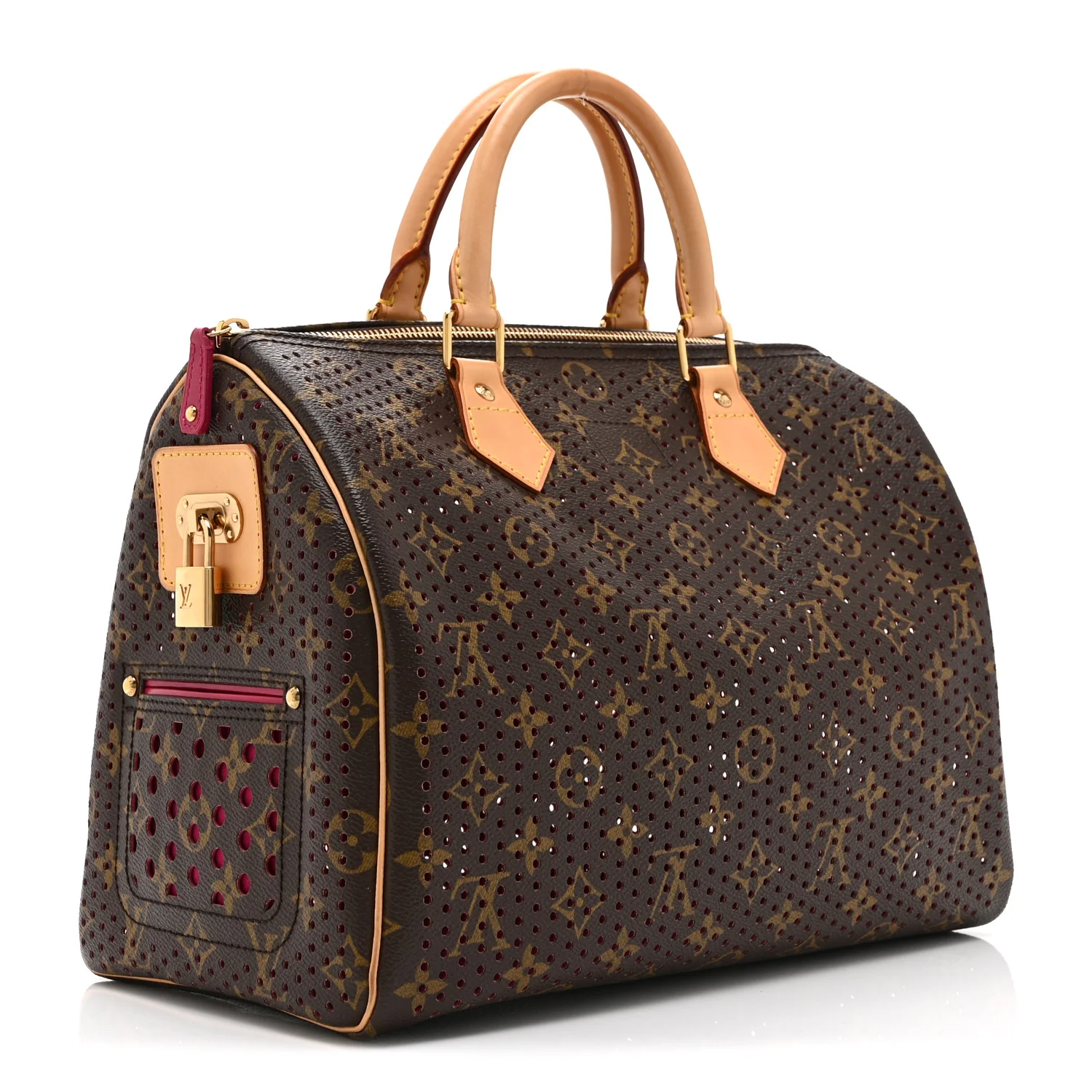 Monogram Perforated Speedy 30 Fuchsia