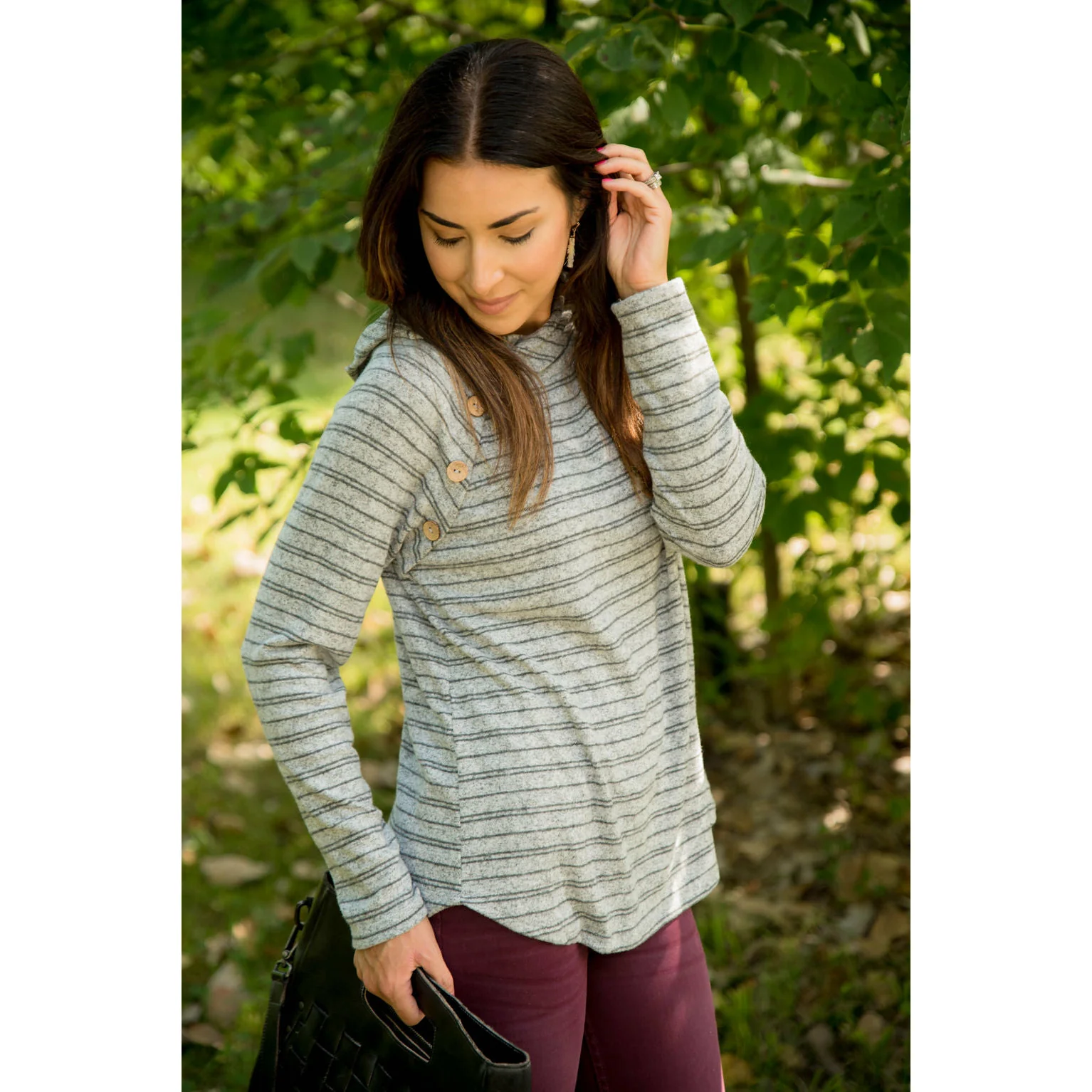 Micro Striped Hoodie