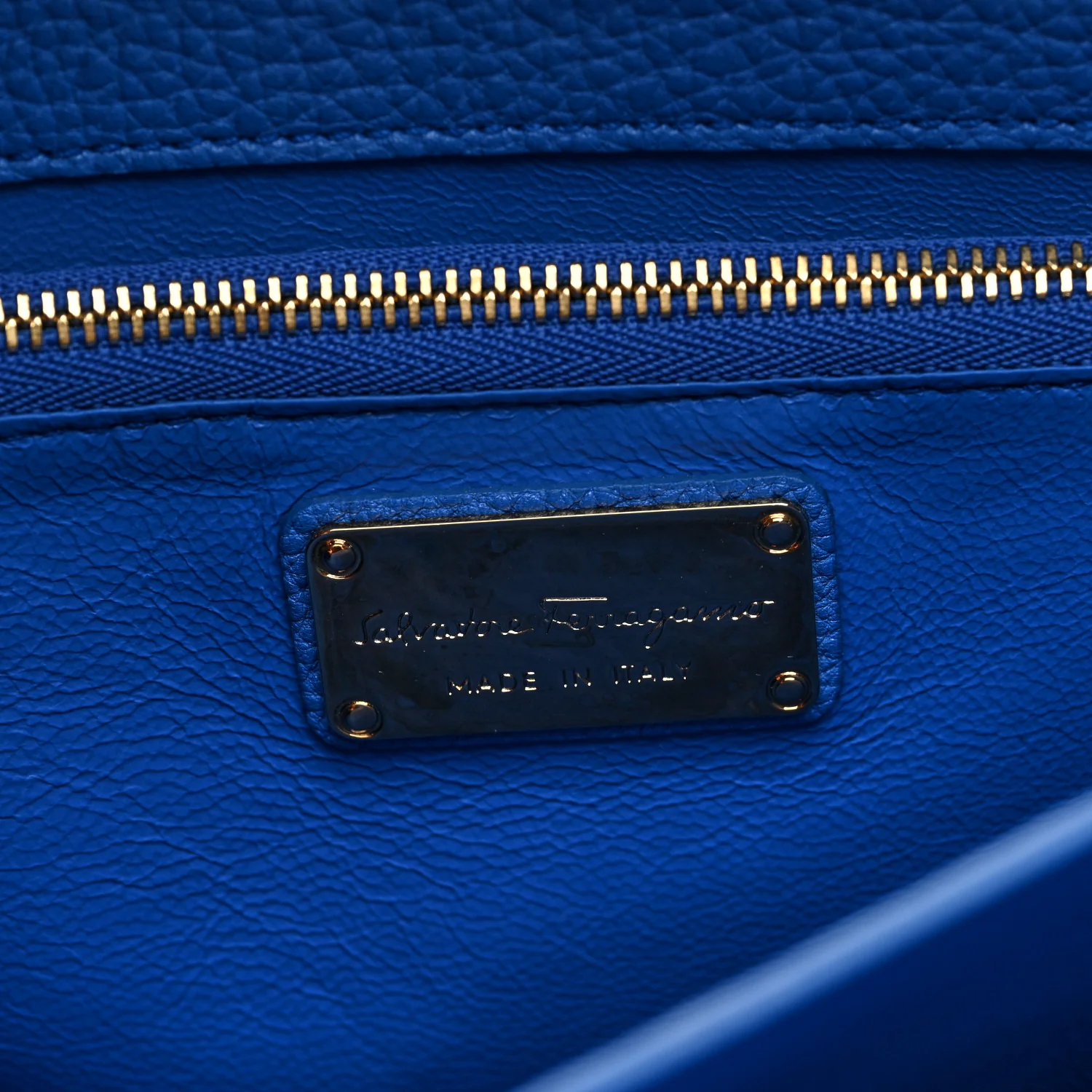 Calfskin Lotty Satchel Bleu Indien