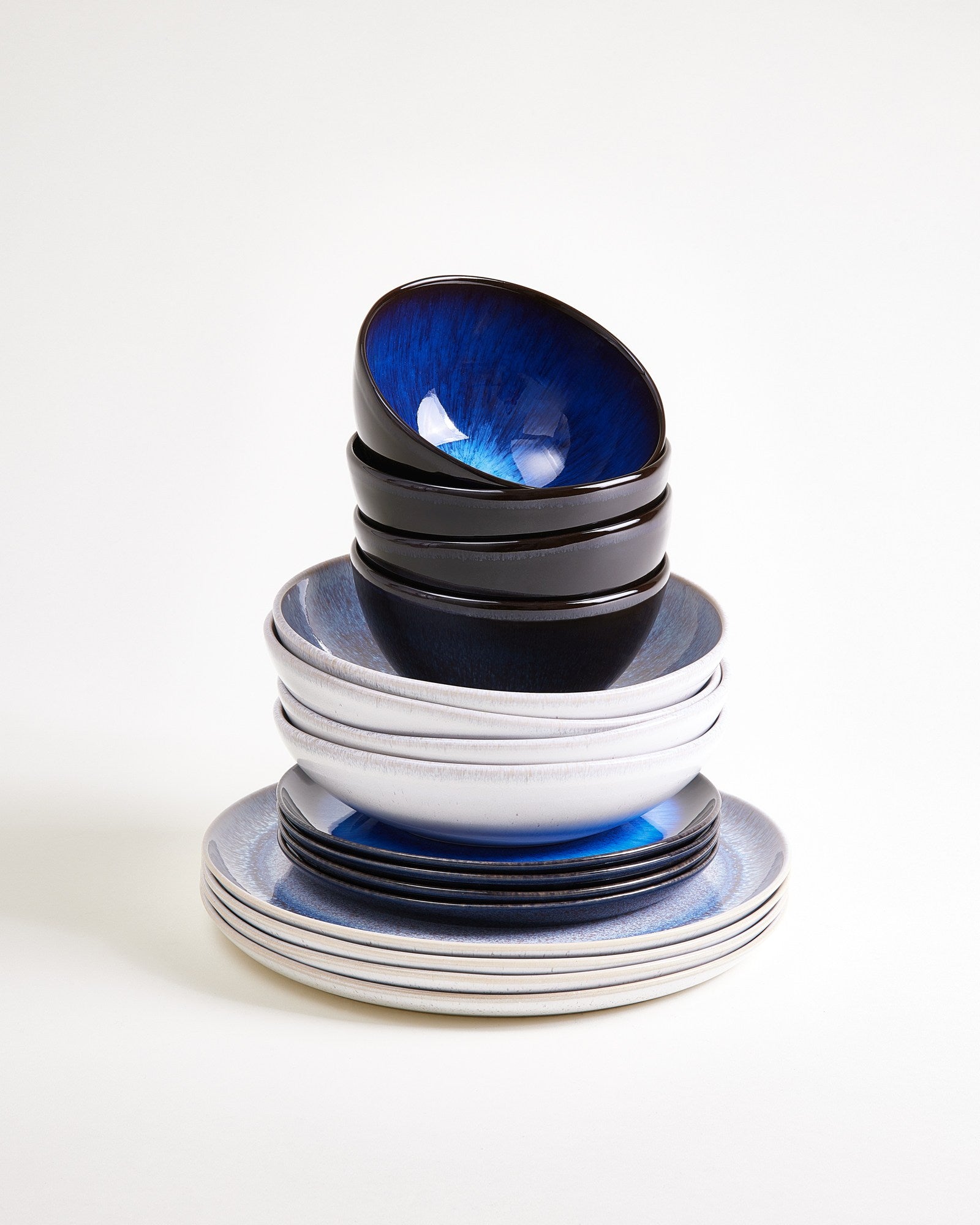 MELIDES - TABLEWARE SET DEEPSEABLUE STONEBLUE 16 PIECES